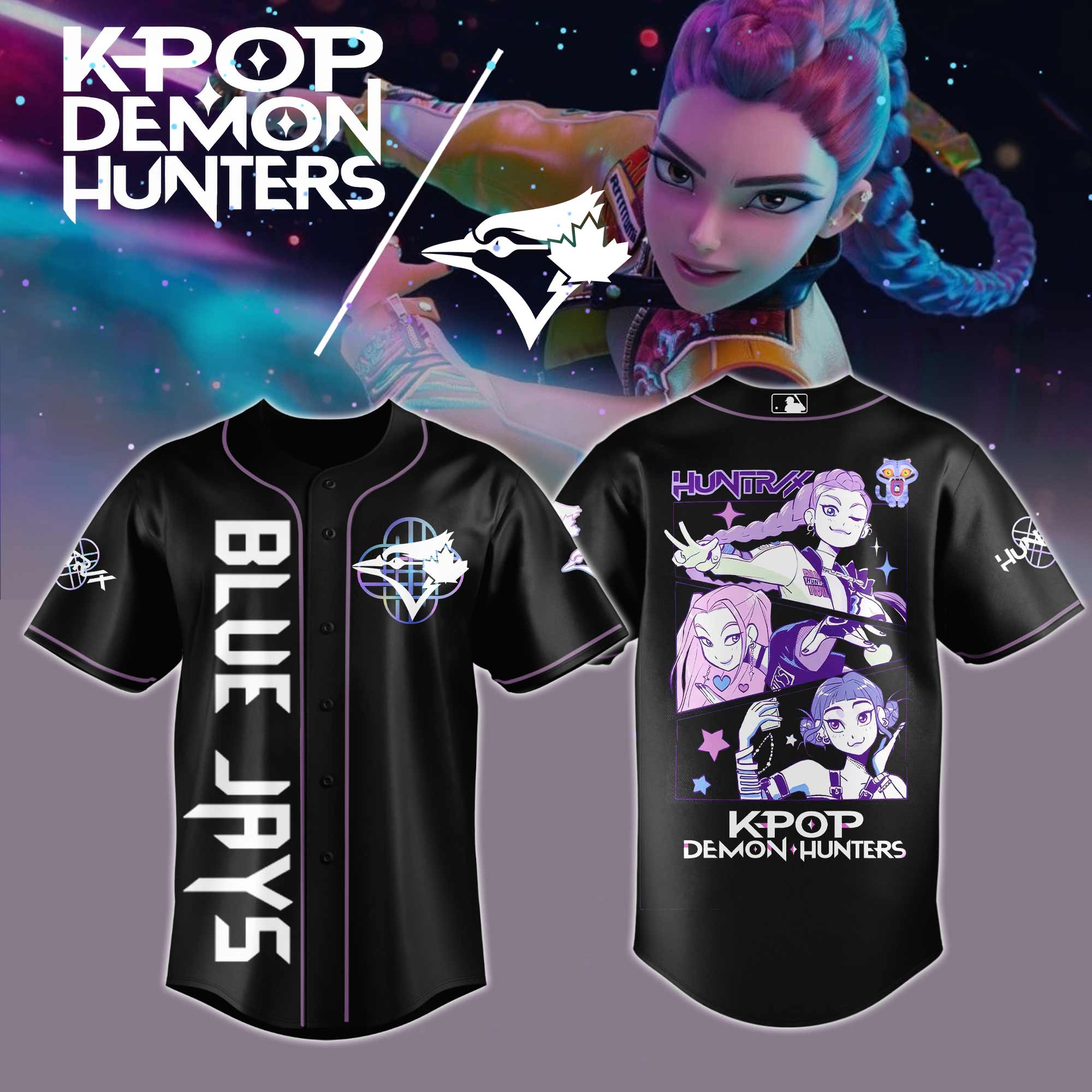 Toronto Blue Jays MLB x KPop Demon Hunters 2025 Jersey Toronto Blue Jays MLB x KPop Demon Hunters 2025 Jersey