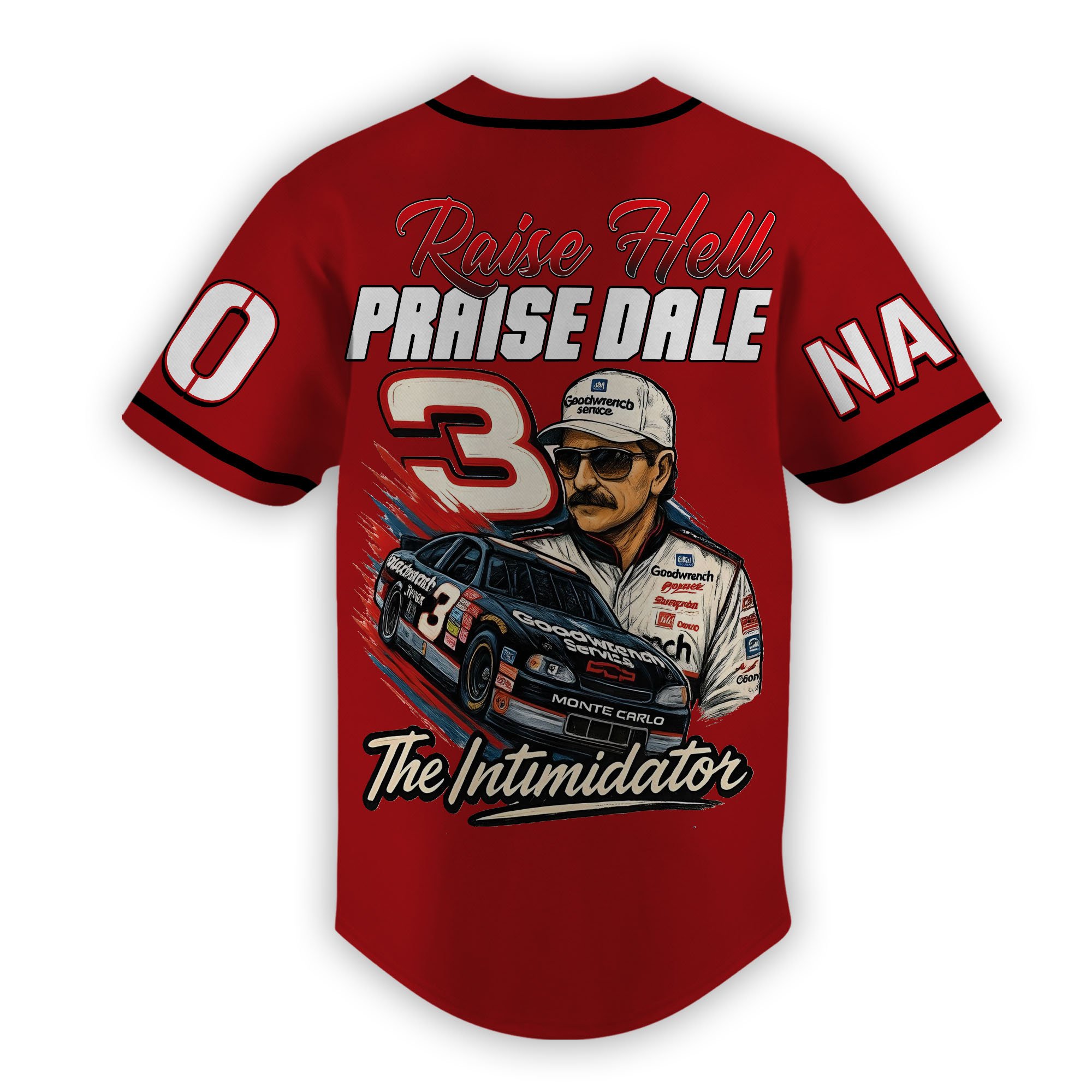 Dale Earnhardt 3 Raise Hell Praise Dale Special Baseball Jersey Dale Earnhardt 3 Raise Hell Praise Dale Special Baseball Jersey