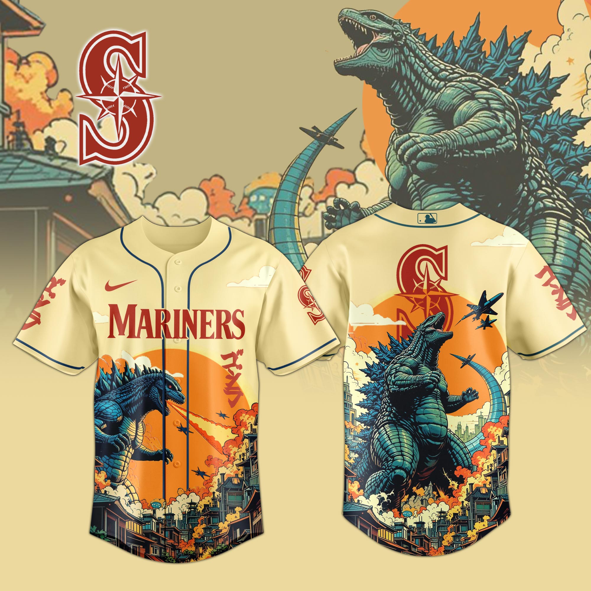 Seattle Mariners Special Godzilla Limited Edition Jersey Seattle Mariners Special Godzilla Limited Edition Jersey