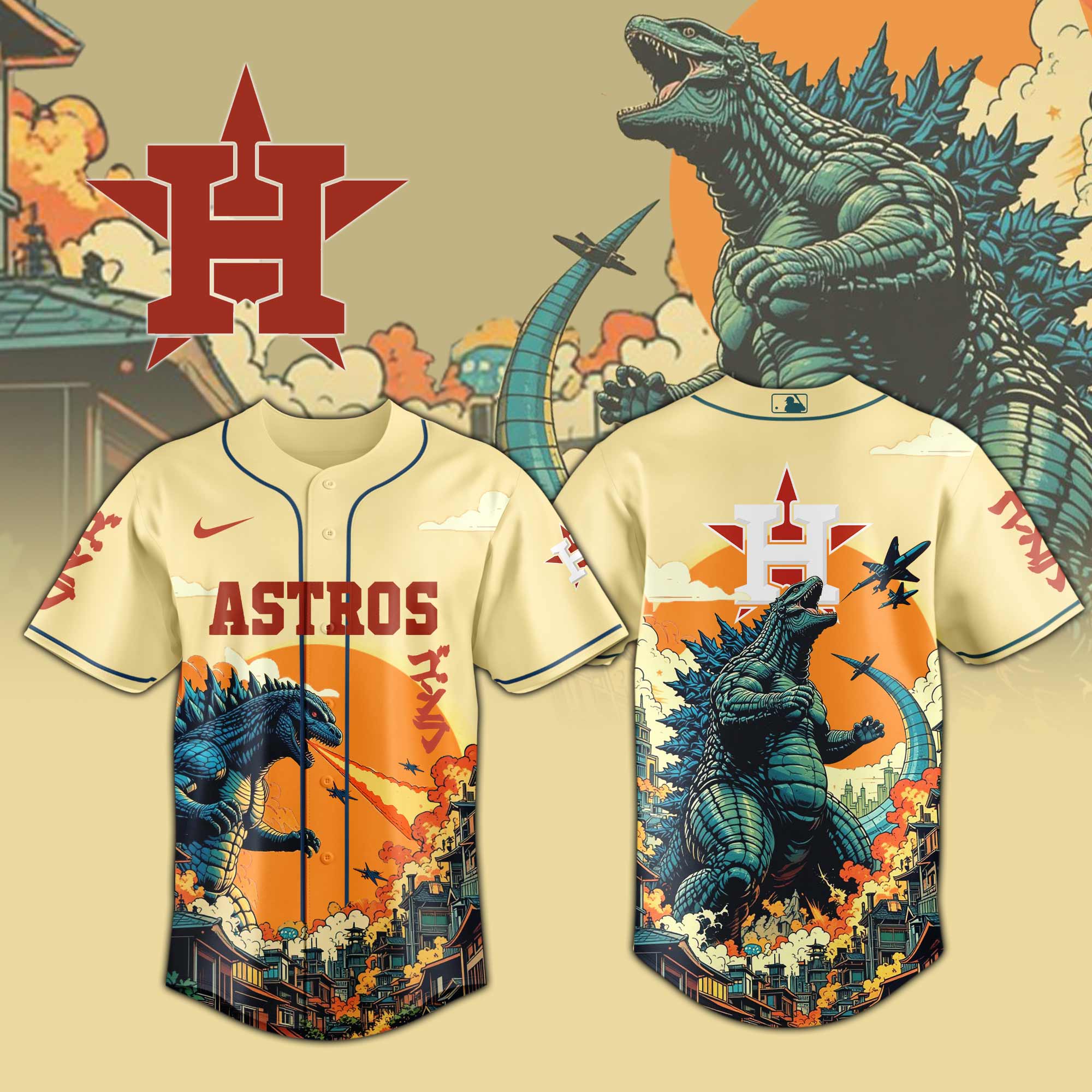 Houston Astros Special Godzilla Limited Edition Jersey Houston Astros Special Godzilla Limited Edition Jersey