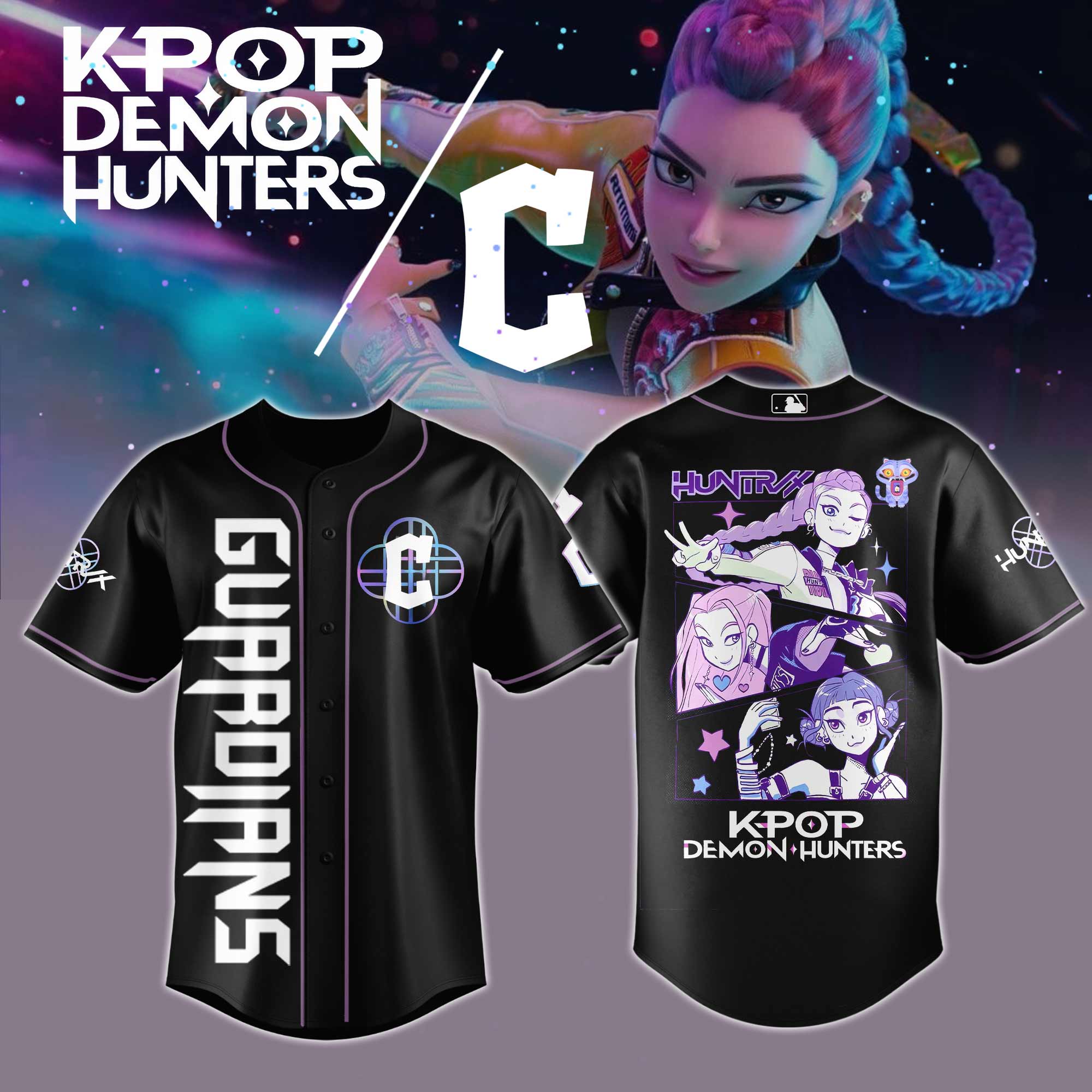 Cleveland Guardians MLB x KPop Demon Hunters 2025 Jersey Cleveland Guardians MLB x KPop Demon Hunters 2025 Jersey