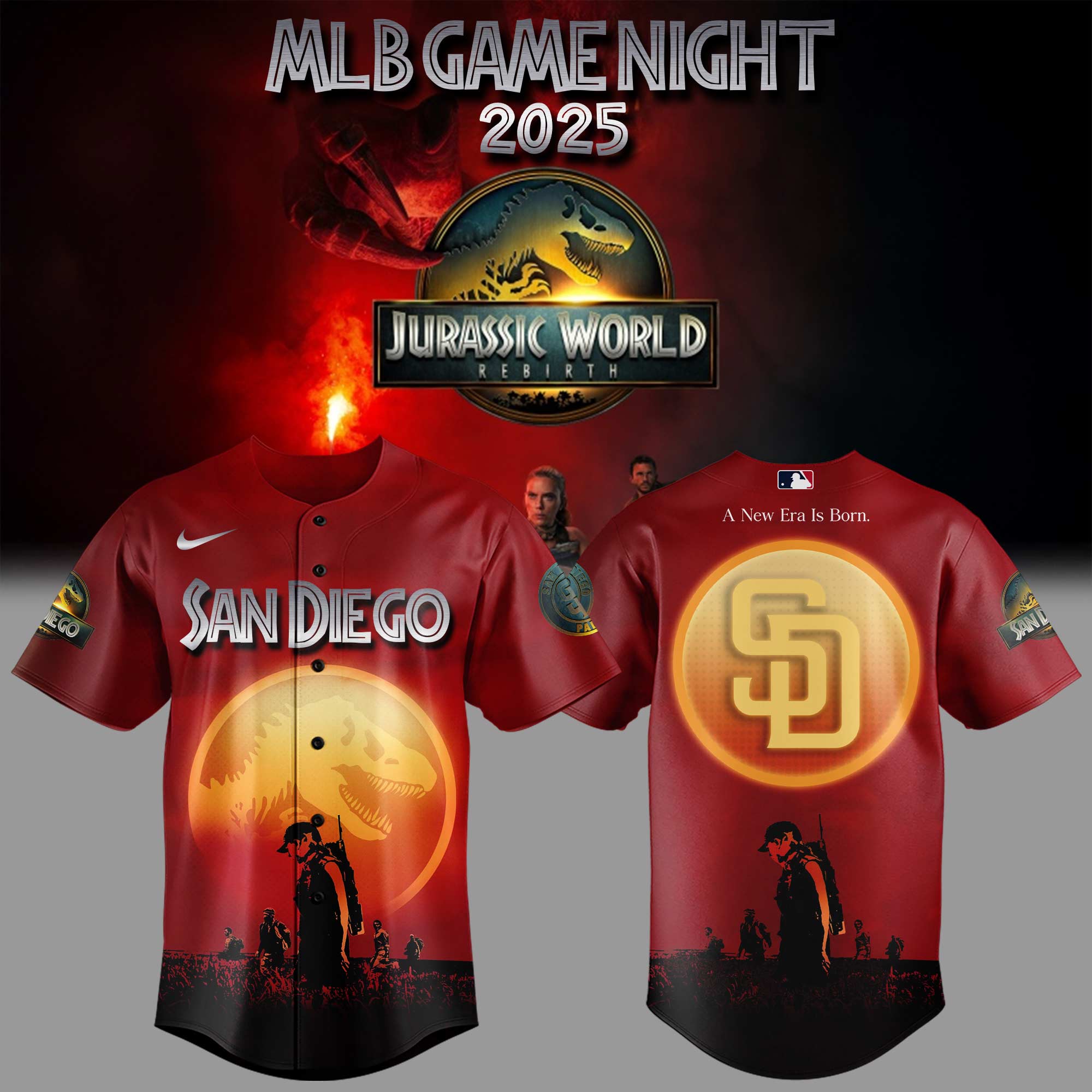 San Diego Padres x Jurassic World Rebirth Jersey San Diego Padres x Jurassic World Rebirth Jersey