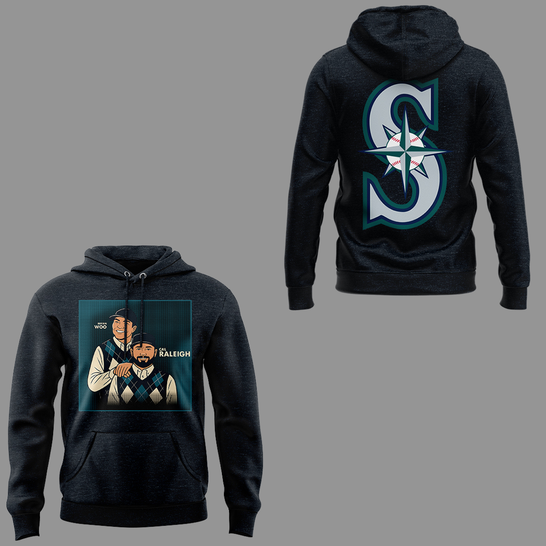 Seattle Mariners Bryan Wo & Cal Raleigh Hoodie Seattle Mariners Bryan Wo & Cal Raleigh Hoodie