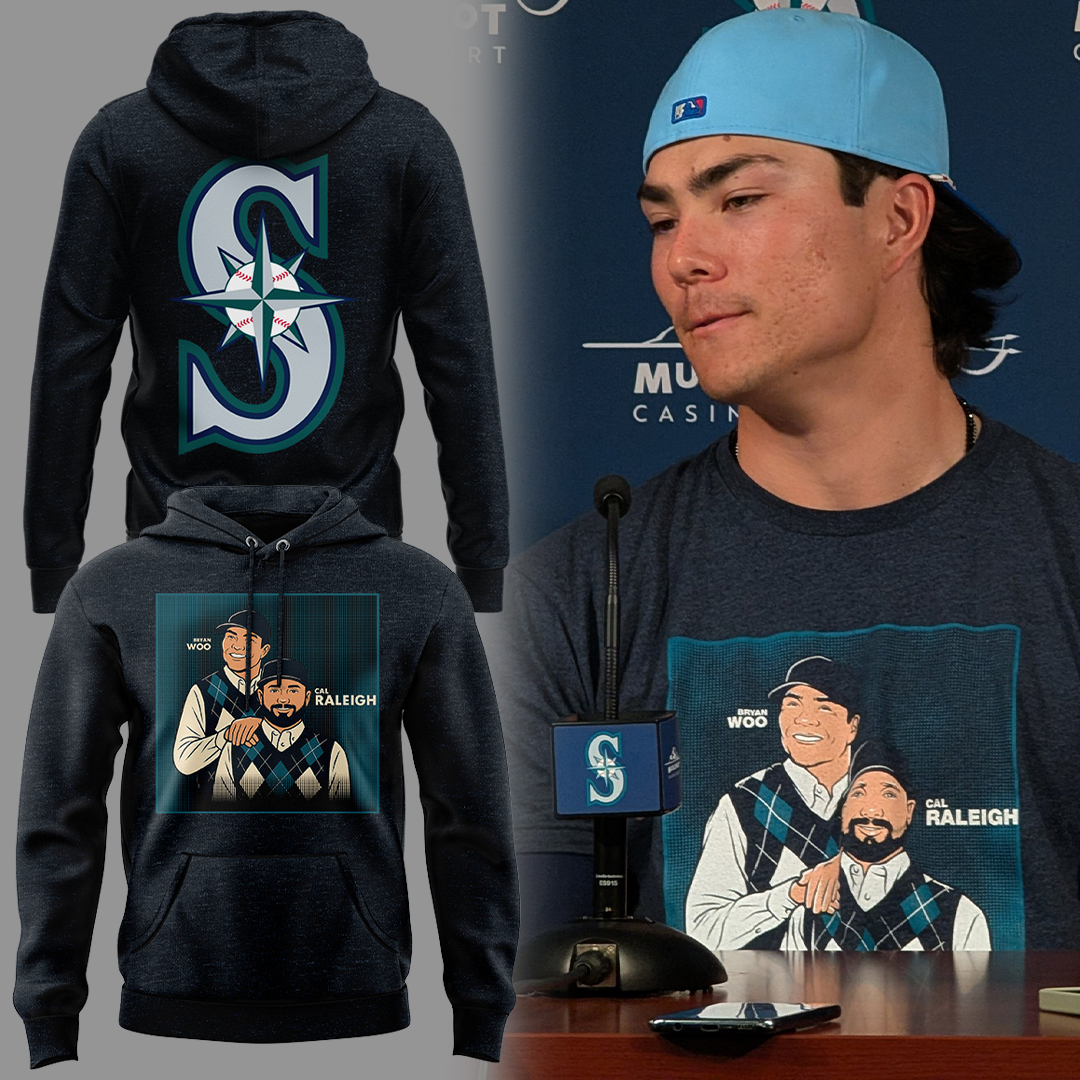 Seattle Mariners Bryan Wo & Cal Raleigh Hoodie Seattle Mariners Bryan Wo & Cal Raleigh Hoodie