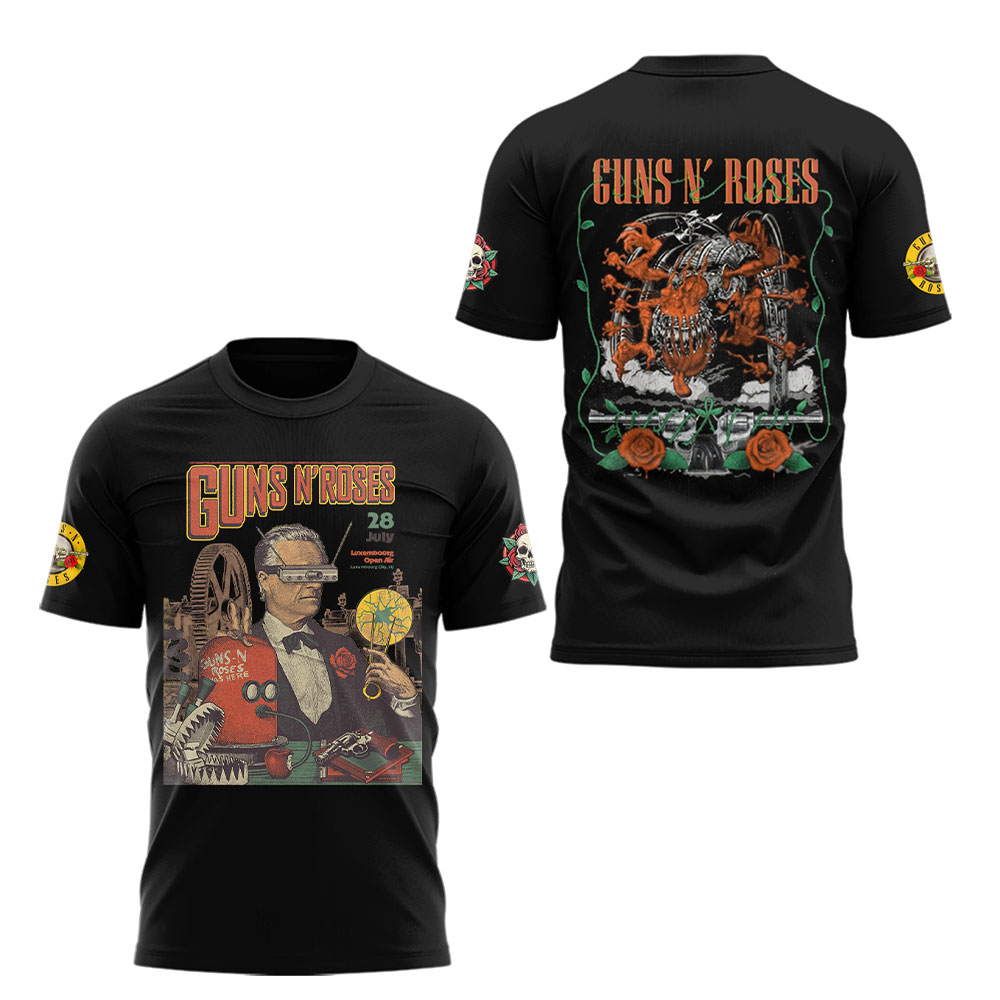 Guns N' Roses Luxembourg City Limited Edition Shirt 2025 Guns N' Roses Luxembourg City Limited Edition Shirt 2025