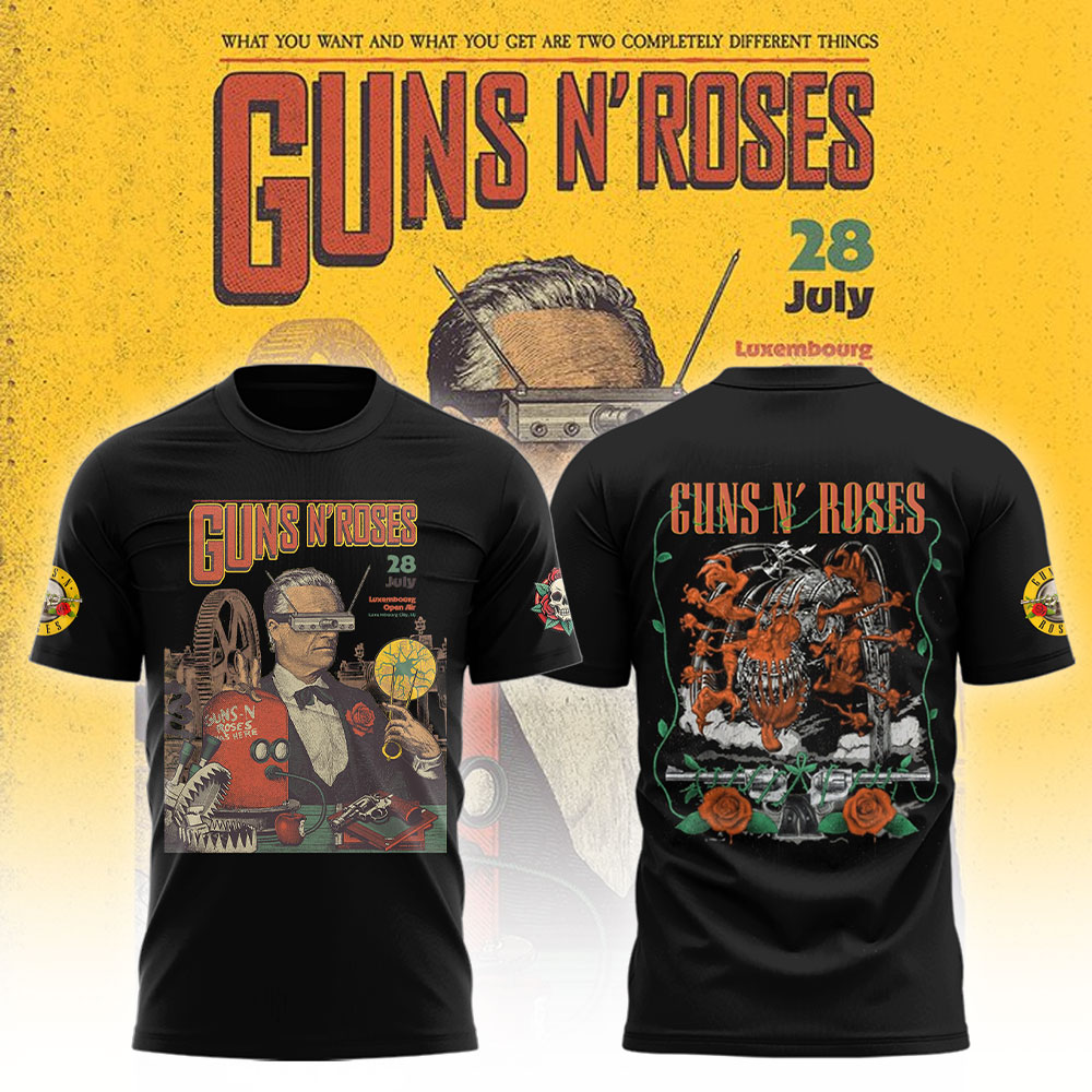 Guns N' Roses Luxembourg City Limited Edition Shirt 2025 Guns N' Roses Luxembourg City Limited Edition Shirt 2025