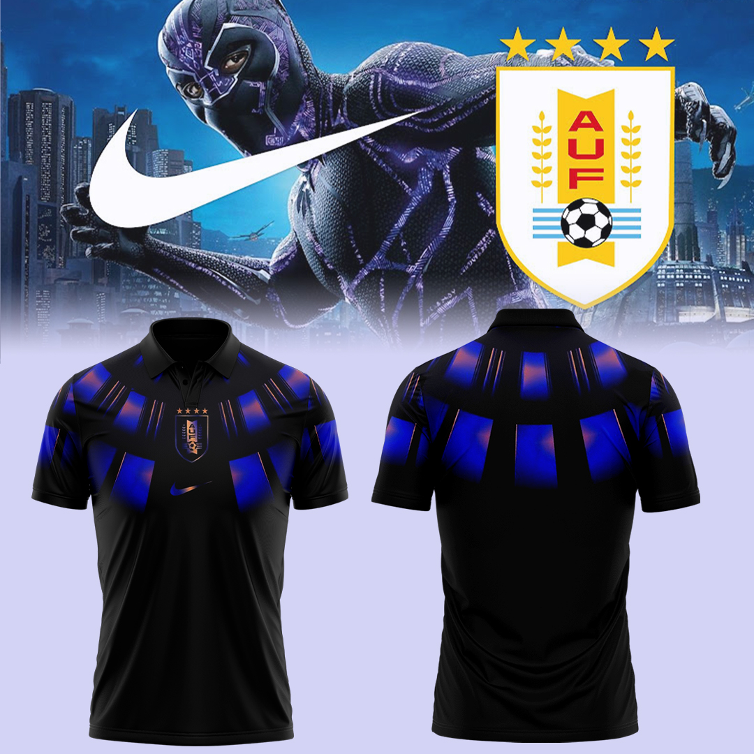 Uruguay National Football Team 2026 x Black Panther Special Polo Uruguay National Football Team 2026 x Black Panther Special Polo