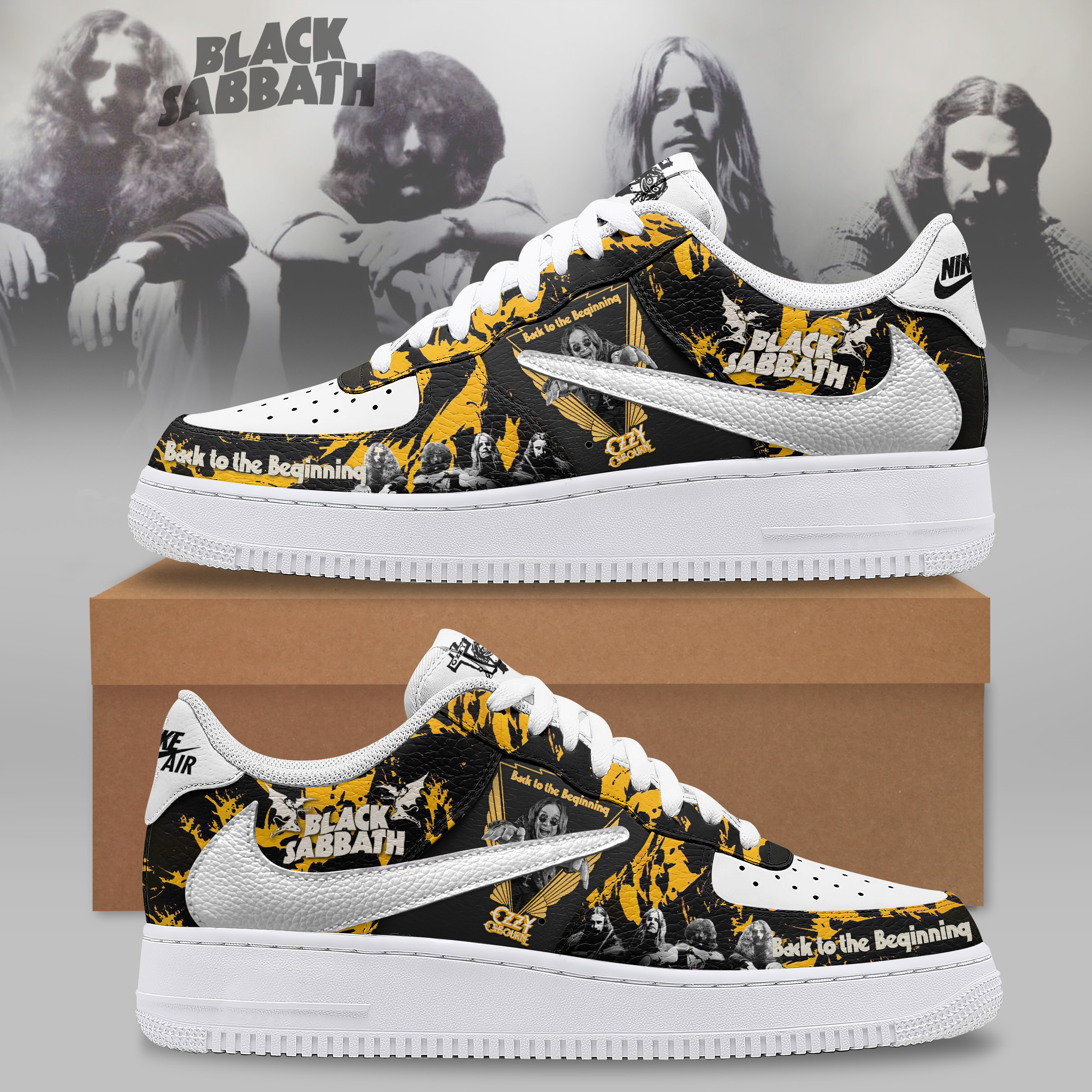 Black Sabbath "Back to the Beginning" Air Force 1 Shoes Black Sabbath "Back to the Beginning" Air Force 1 Shoes
