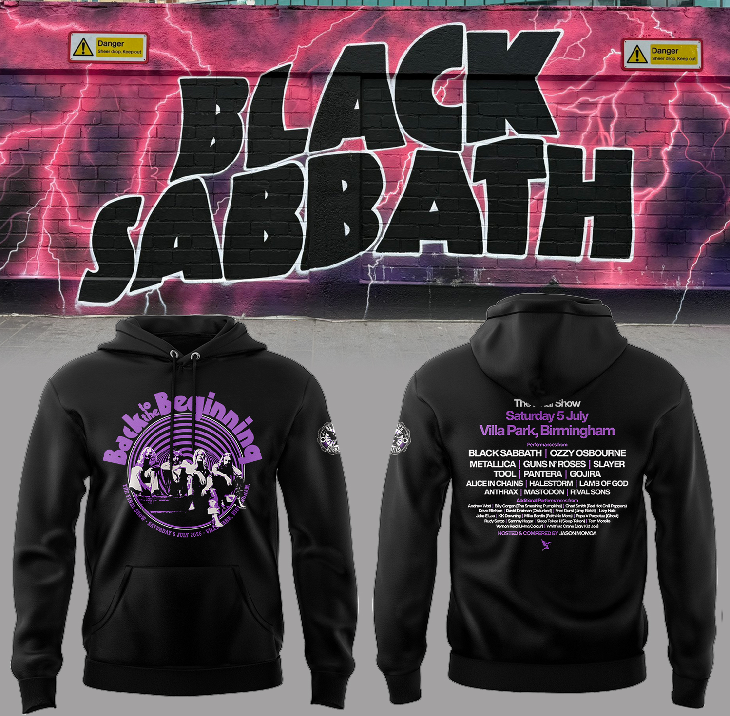 Black Sabbath "Back to the Beginning" 2025 Special Black Hoodie Black Sabbath "Back to the Beginning" 2025 Special Black Hoodie