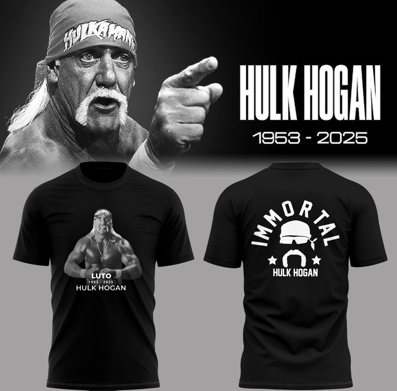 Hulk Hogan Mortal Black Shirt Hulk Hogan Mortal Black Shirt