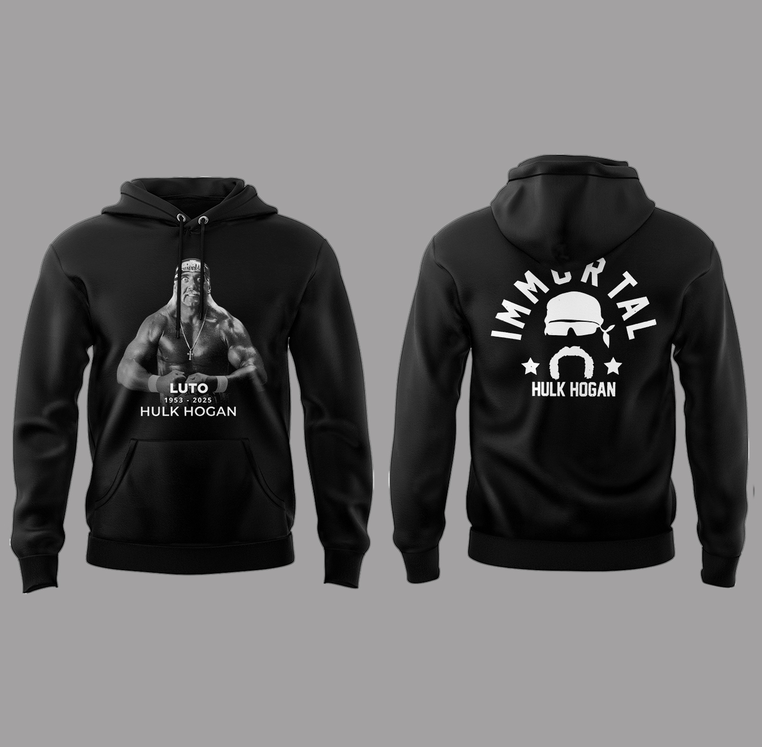 Hulk Hogan Mortal Black Hoodie Hulk Hogan Mortal Black Hoodie