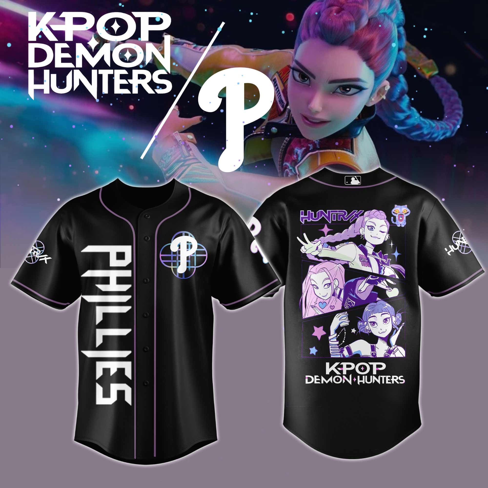Philadelphia Phillies MLB x KPop Demon Hunters 2025 Jersey Philadelphia Phillies MLB x KPop Demon Hunters 2025 Jersey