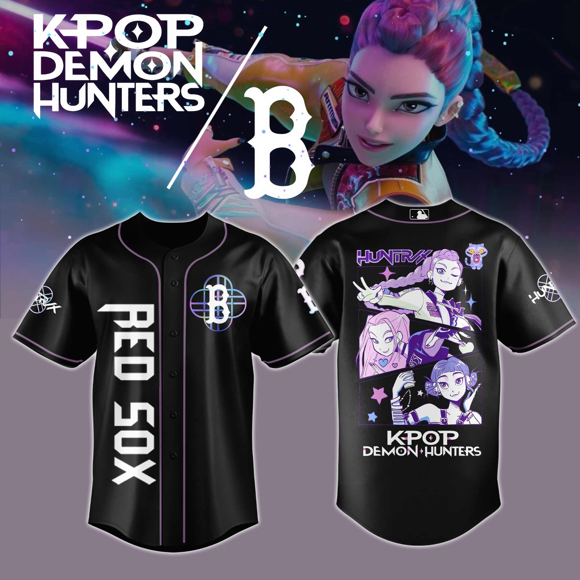 Boston Red Sox MLB x KPop Demon Hunters 2025 Jersey Boston Red Sox MLB x KPop Demon Hunters 2025 Jersey