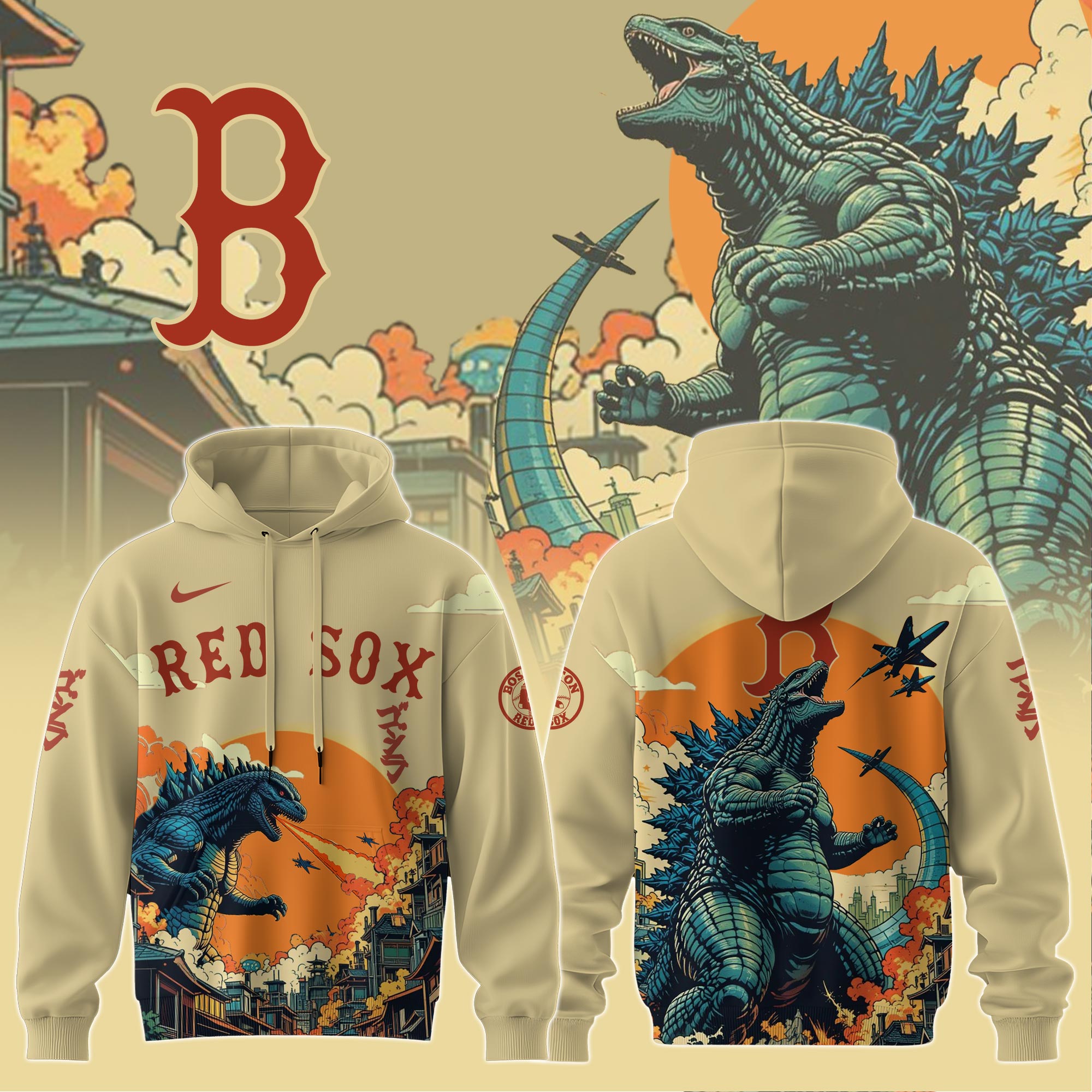 Boston Red Sox Special Godzilla Limited Edition Hoodie Boston Red Sox Special Godzilla Limited Edition Hoodie