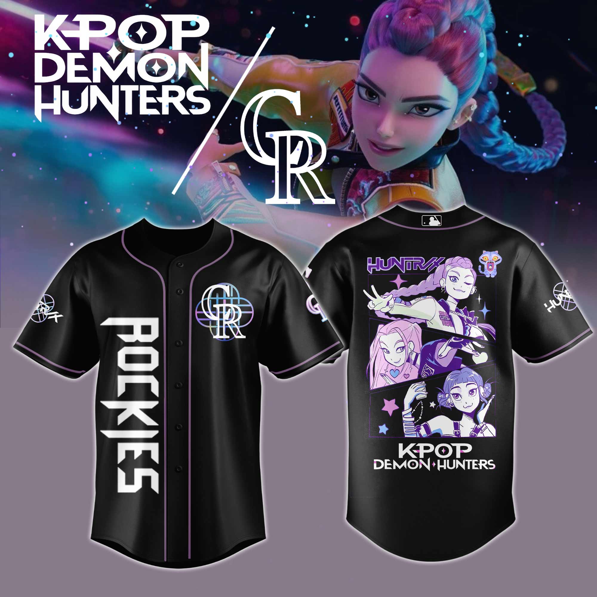Colorado Rockies MLB x KPop Demon Hunters 2025 Jersey Colorado Rockies MLB x KPop Demon Hunters 2025 Jersey