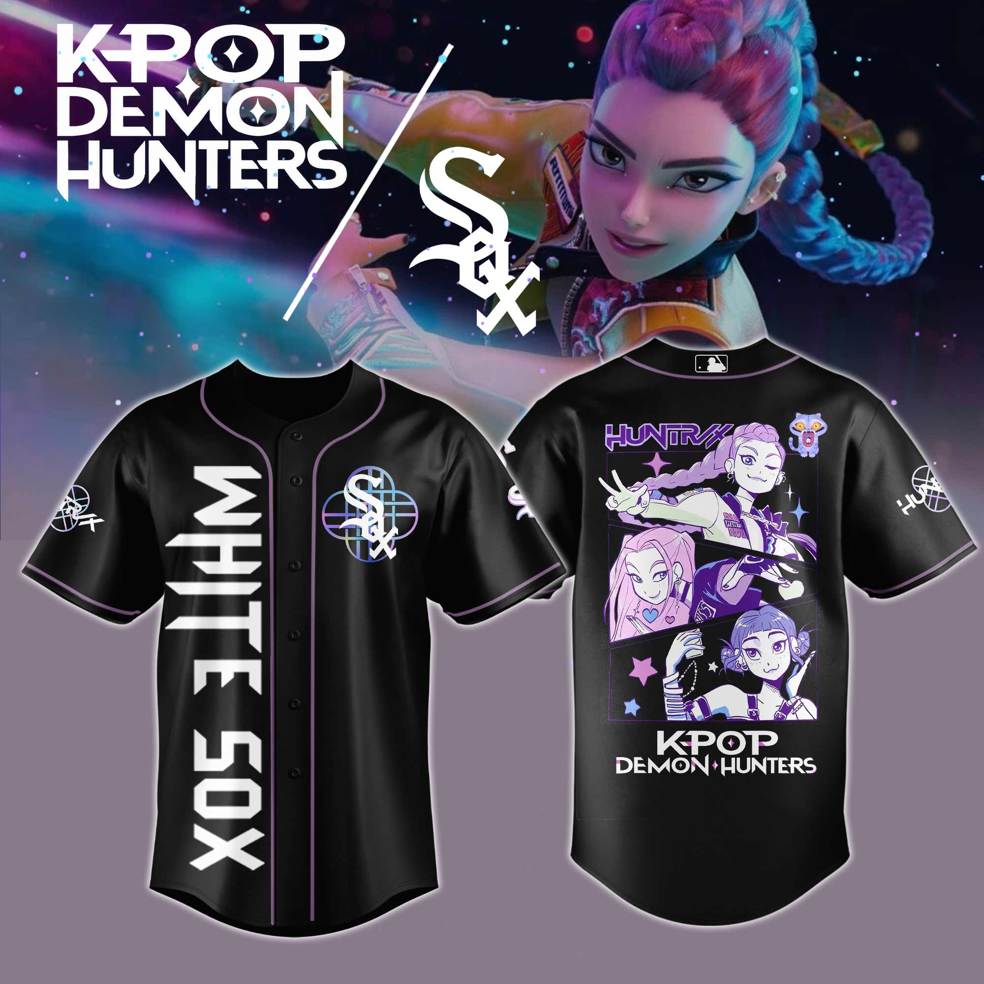 Chicago White Sox MLB x KPop Demon Hunters 2025 Jersey Chicago White Sox MLB x KPop Demon Hunters 2025 Jersey