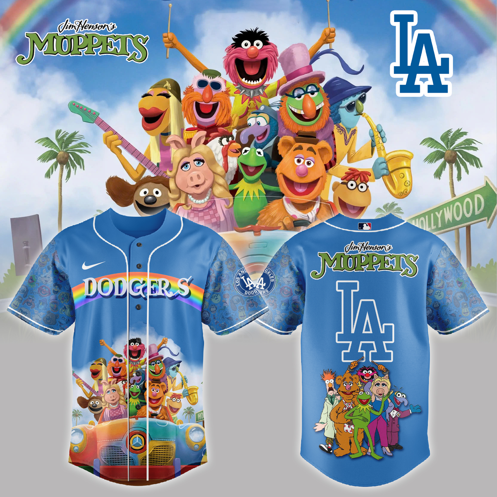 Los Angeles Dodgers x The Muppets Exclusive Design Jersey Los Angeles Dodgers x The Muppets Exclusive Design Jersey