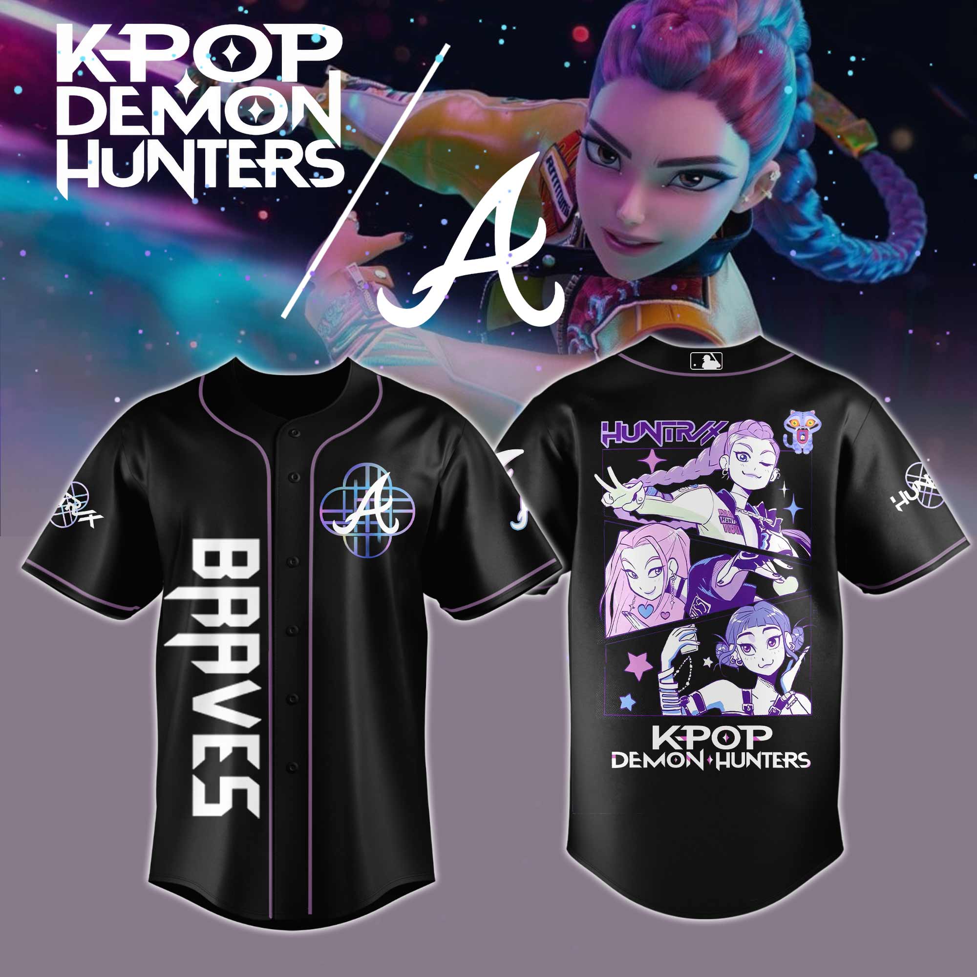 Atlanta Braves MLB x KPop Demon Hunters 2025 Jersey Atlanta Braves MLB x KPop Demon Hunters 2025 Jersey