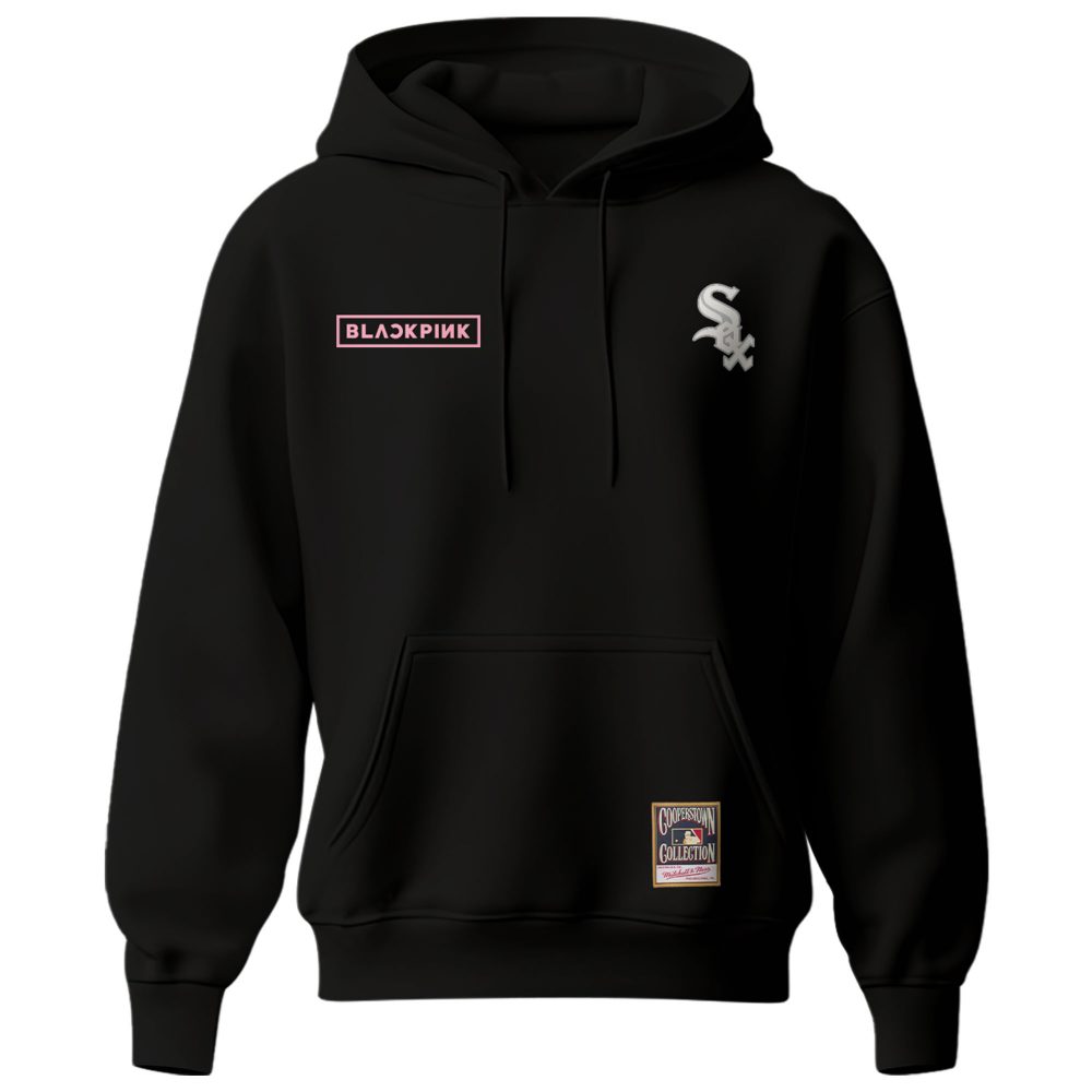 Chicago White Sox x Blackpink 2025 World Tour Hoodie - Black - Image 2