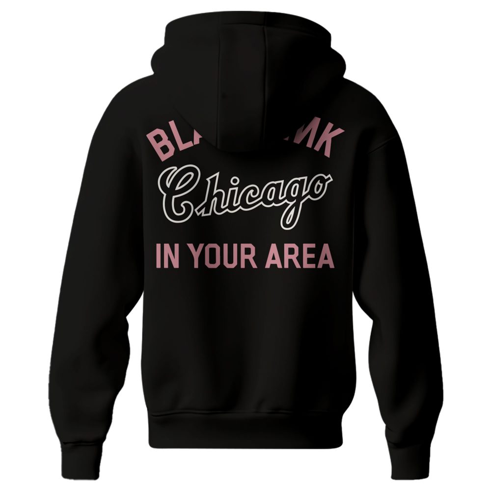 Chicago White Sox x Blackpink 2025 World Tour Hoodie - Black - Image 3