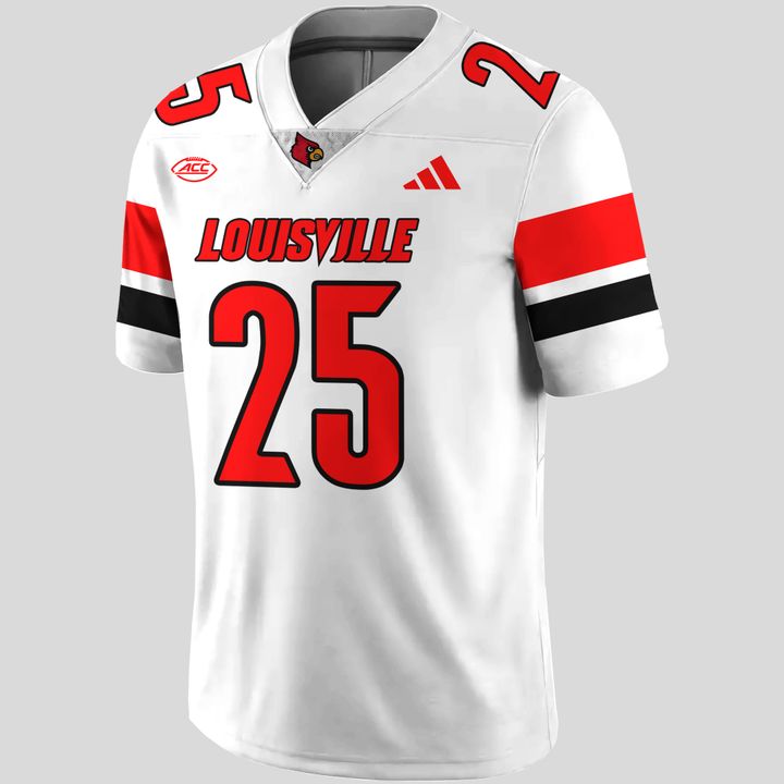 Louisville Cardinals 25 Special Edition White Football Jersey Louisville Cardinals 25 Special Edition White Football Jersey