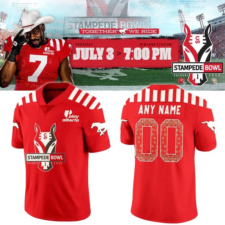 Calgary Stampeders "2025 The Greatest Outdoor Show on Earth" Football Jersey Calgary Stampeders "2025 The Greatest Outdoor Show on Earth" Football Jersey