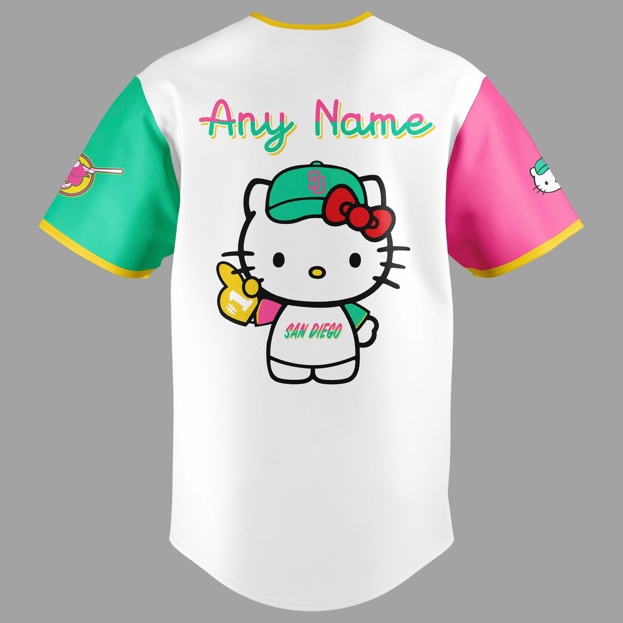 San Diego Padres Hello Kitty Custom Name Jersey San Diego Padres Hello Kitty Custom Name Jersey