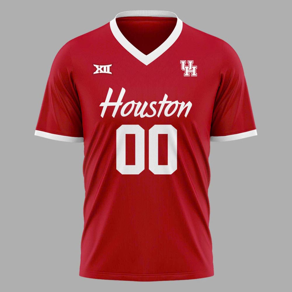 Houston Cougars Football Logo Custom T-Shirt - Limited Edition - Image 2