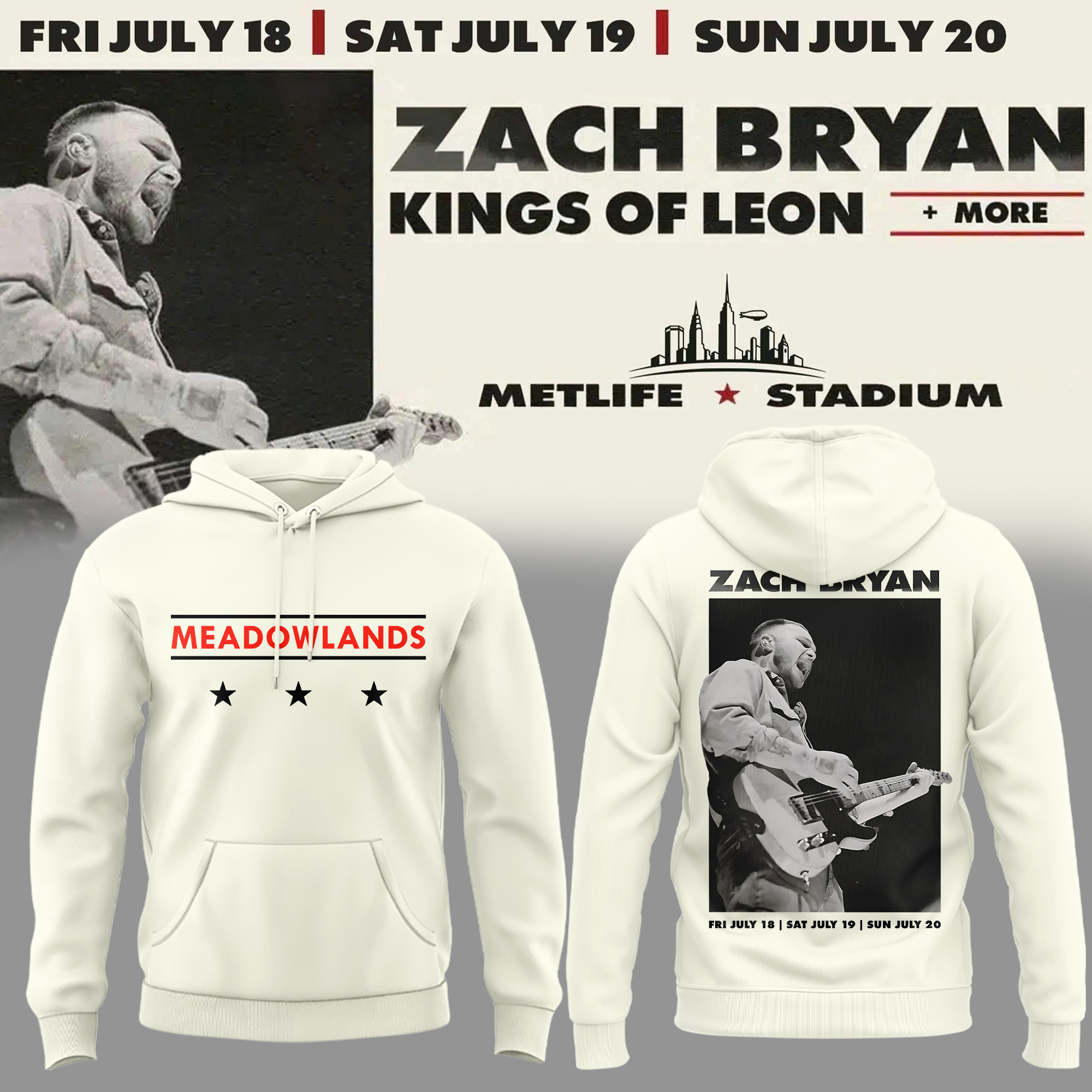 Zach Bryan Meadowlands Limited Edition Hoodie Set 2025 Zach Bryan Meadowlands Limited Edition Hoodie Set 2025