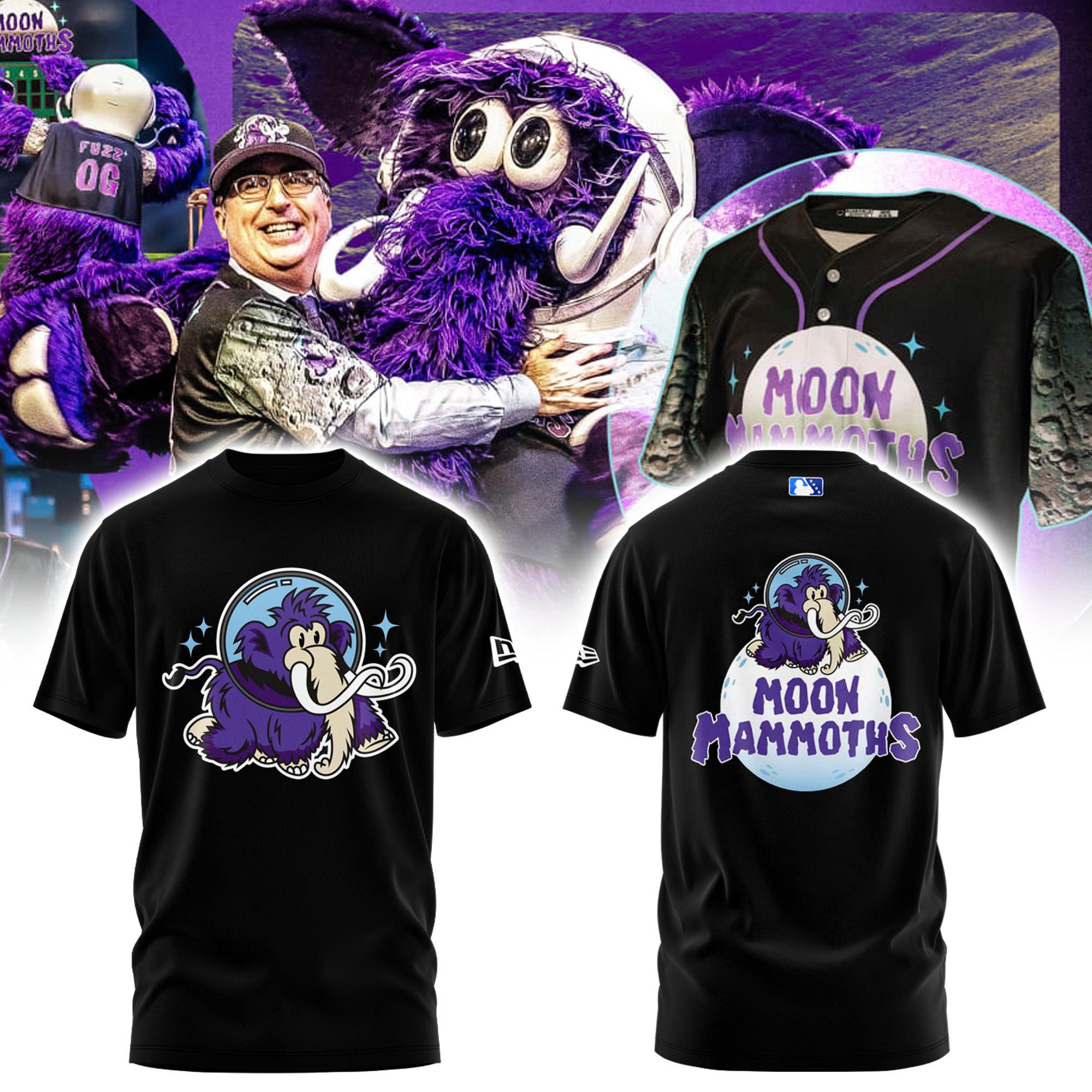 Erie SeaWolves MiLB Moon Mammoths T-shirt Erie SeaWolves MiLB Moon Mammoths T-shirt