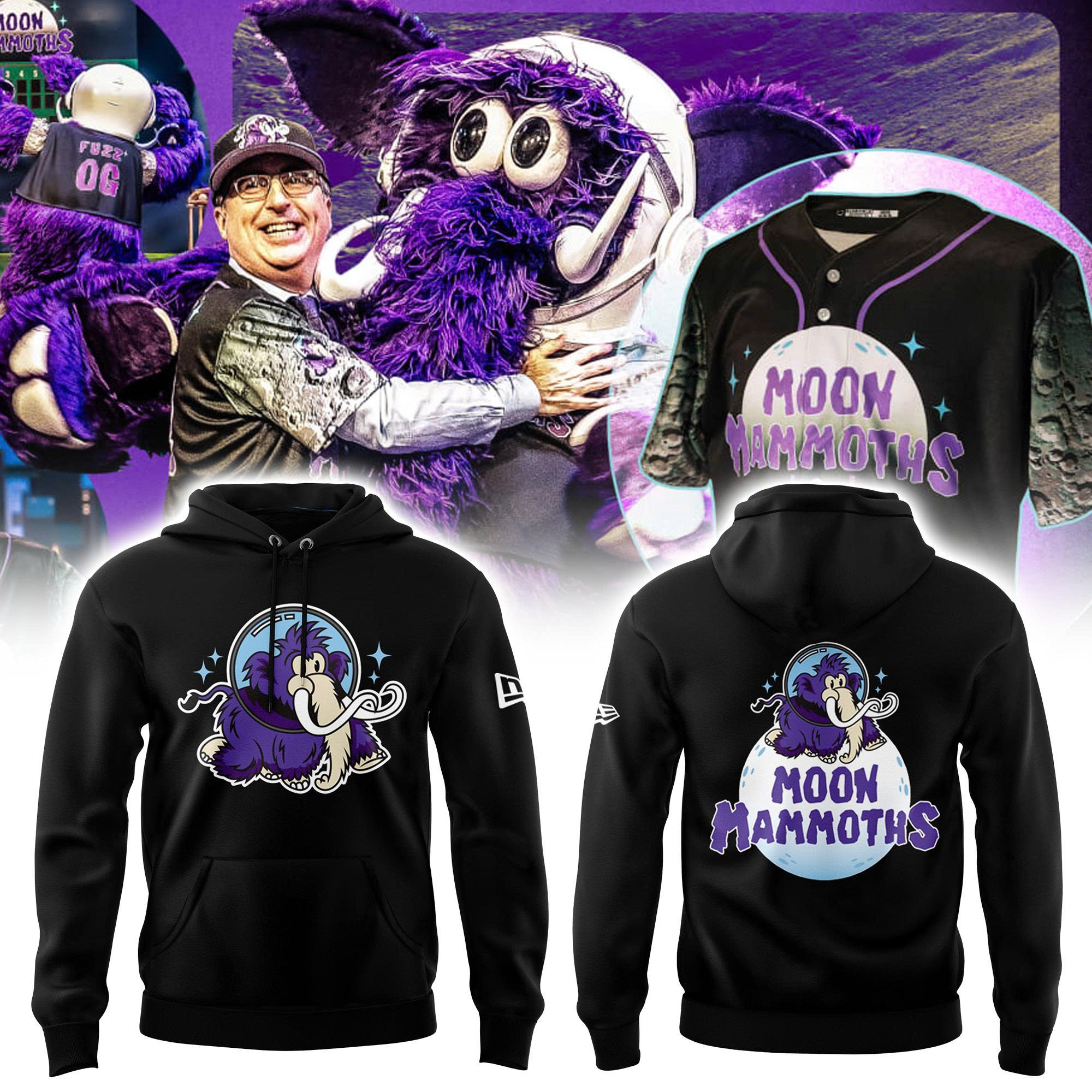 Erie SeaWolves MiLB Moon Mammoths Hoodie Erie SeaWolves MiLB Moon Mammoths Hoodie