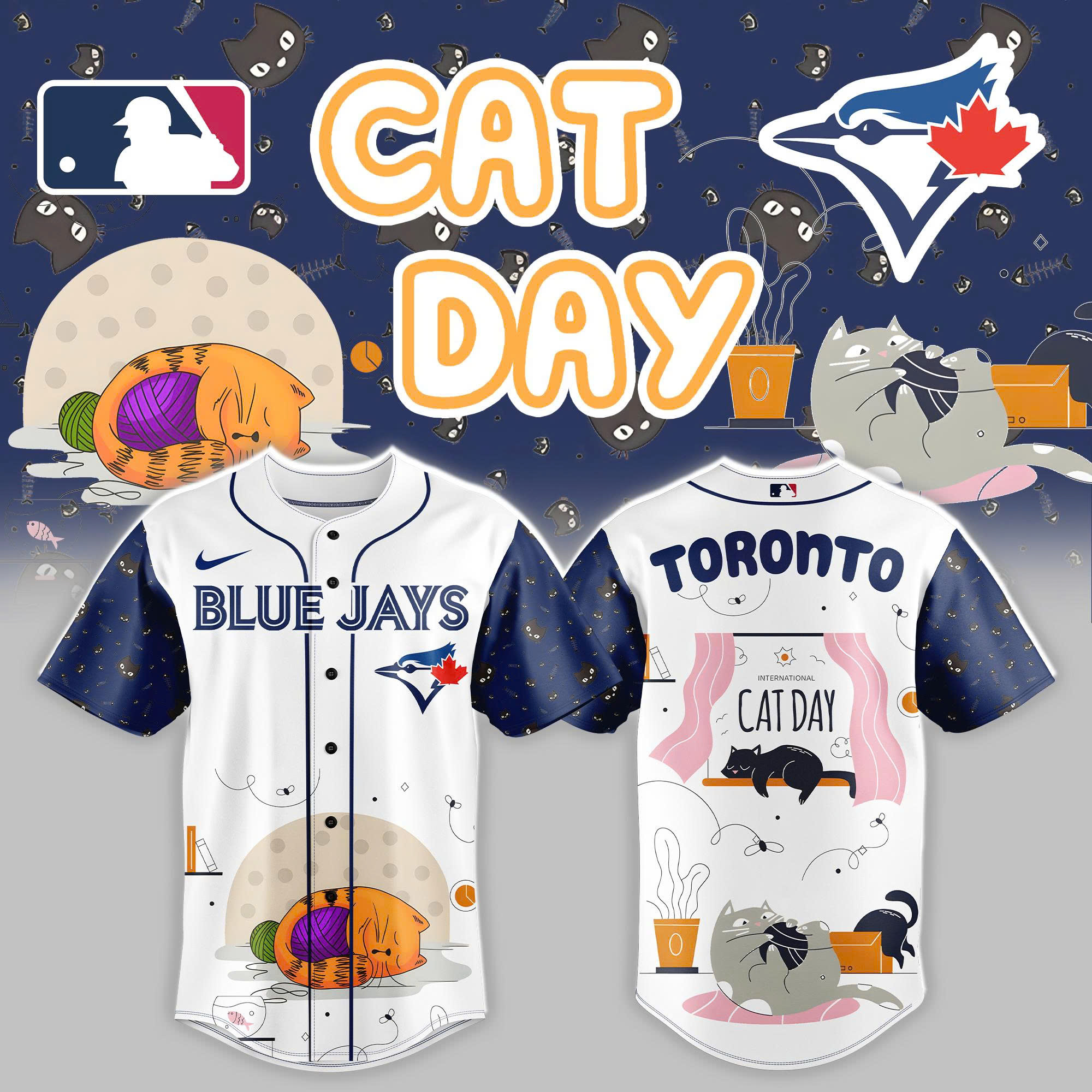 Toronto Blue Jays x Cat Day 2025 Limited Baseball Jersey Toronto Blue Jays x Cat Day 2025 Limited Baseball Jersey