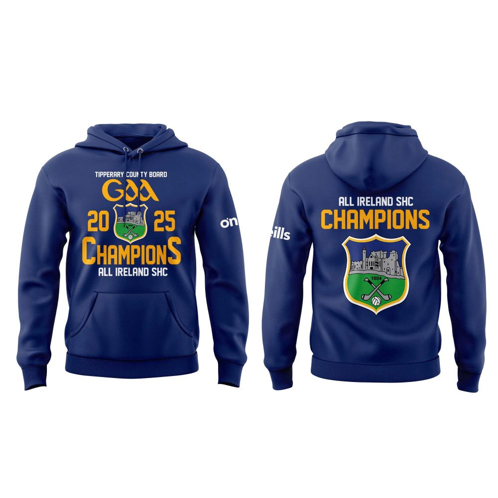 Tipperary GAA All-Ireland SHC Champions 2025 Hoodie - Blue - Image 2