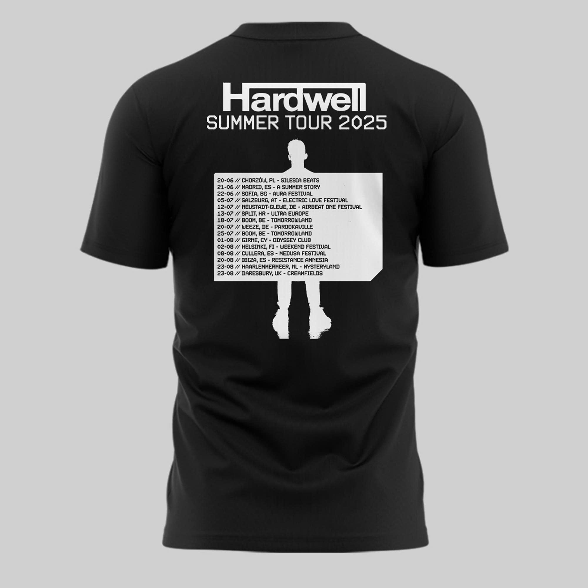 Hardwell Summer Tour 2025 Special Shirt Hardwell Summer Tour 2025 Special Shirt