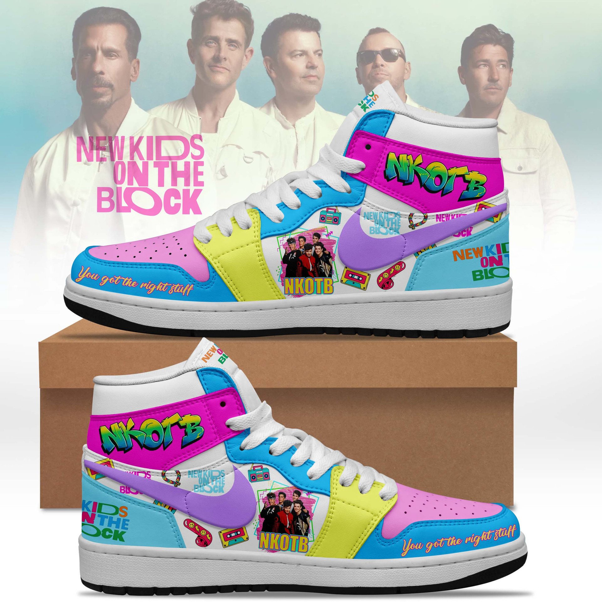 New Kids on the Block Air Jordan 1 Sneaker New Kids on the Block Air Jordan 1 Sneaker