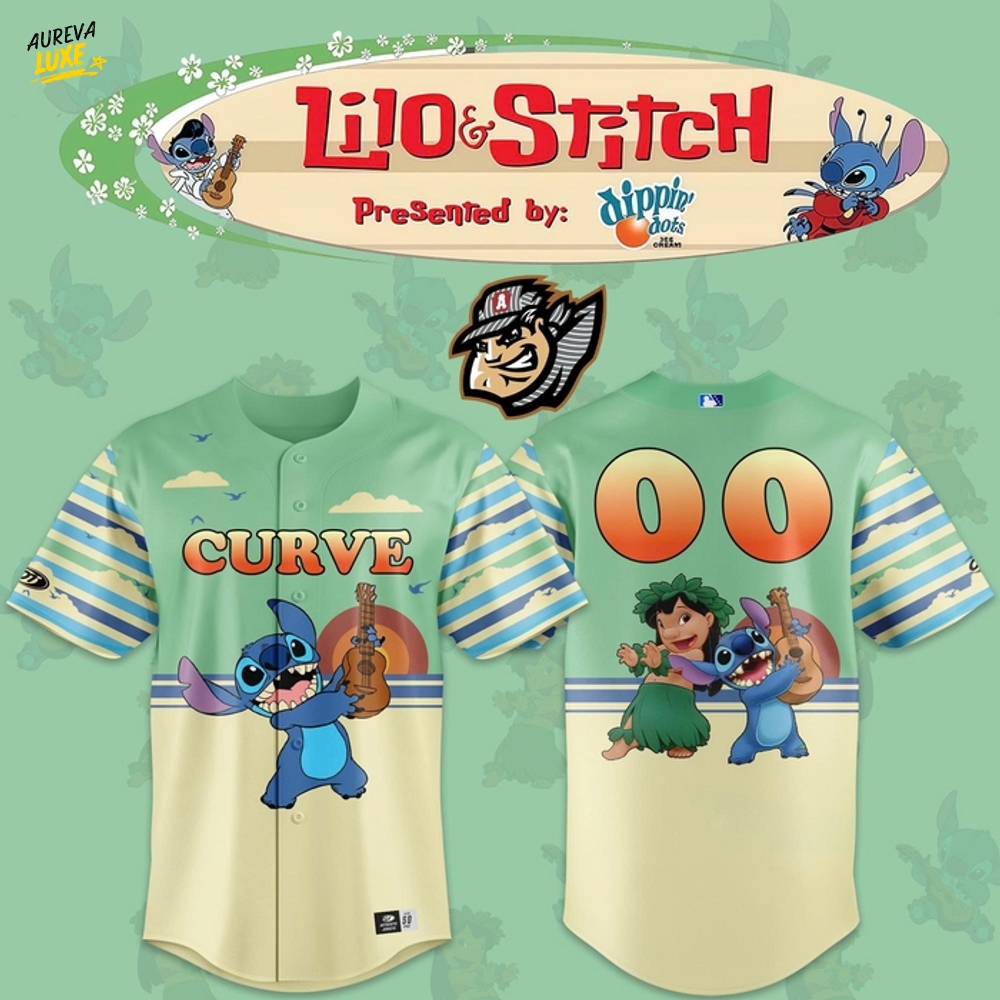 Altoona Curve x Lilo & Stitch Custom Baseball Jersey Altoona Curve x Lilo & Stitch Custom Baseball Jersey