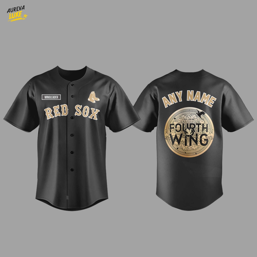 Boston Red Sox x Fourth Wing Night Jersey 2025 Boston Red Sox x Fourth Wing Night Jersey 2025