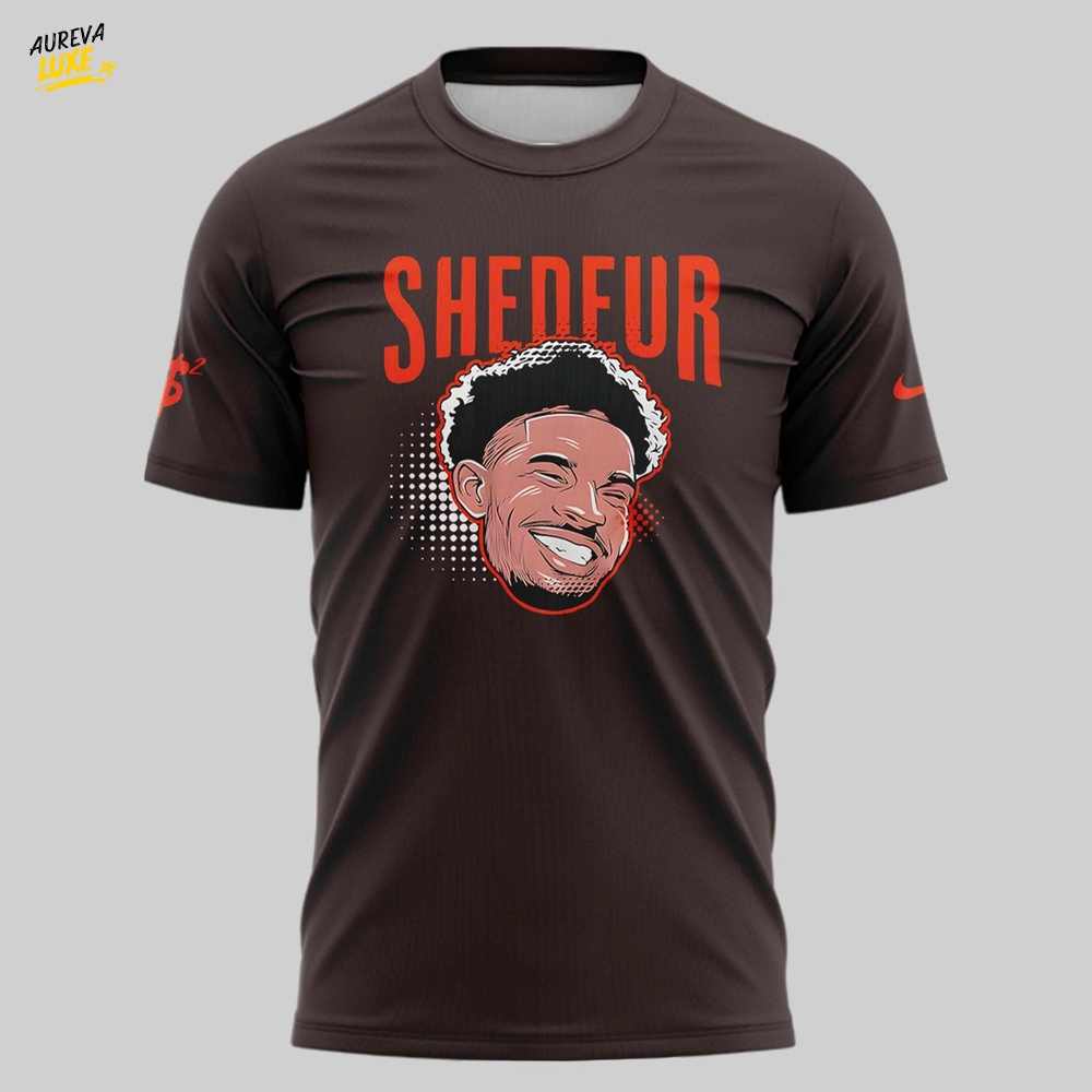 Cleveland Browns x Shedeur Sanders Brown Graphic Player Shirt Cleveland Browns x Shedeur Sanders Brown Graphic Player Shirt