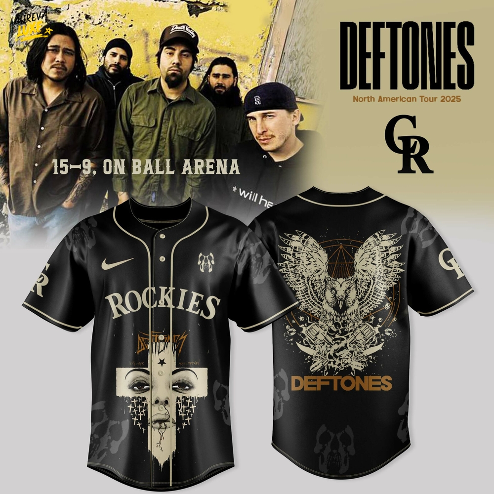 Colorado Rockies X DEFTONES NA TOUR FALL 2025 Baseball Jersey Colorado Rockies X DEFTONES NA TOUR FALL 2025 Baseball Jersey