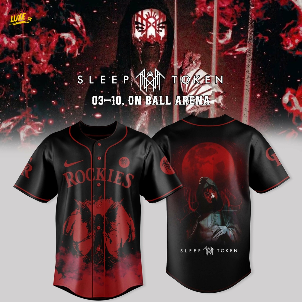 Colorado Rockies x Sleep Token: Even in Arcadia Tour Merch Baseball Jersey Colorado Rockies x Sleep Token: Even in Arcadia Tour Merch Baseball Jersey