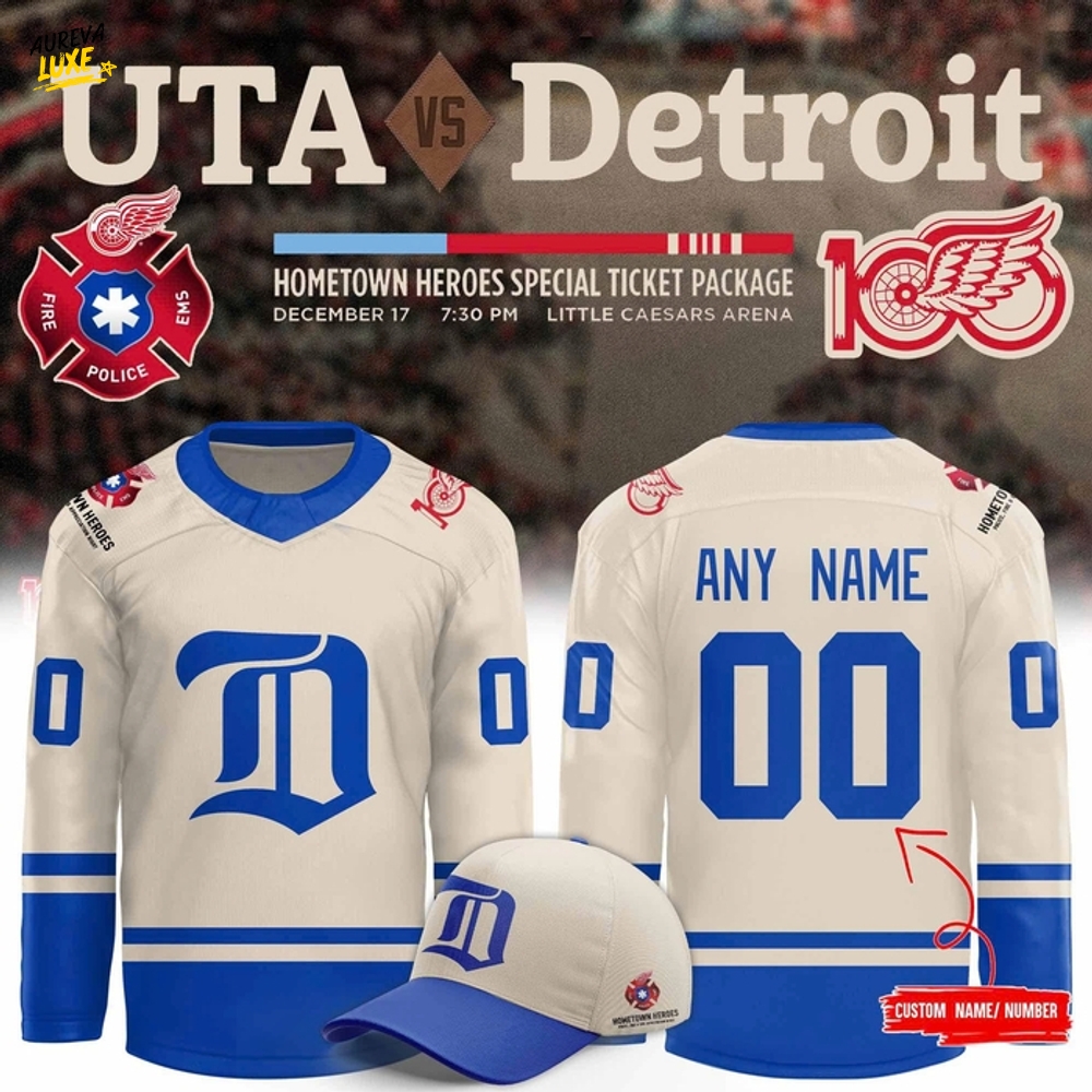 Detroit Red Wings 2025 Hometown Heroes Night Blue Hockey Jersey Detroit Red Wings 2025 Hometown Heroes Night Blue Hockey Jersey