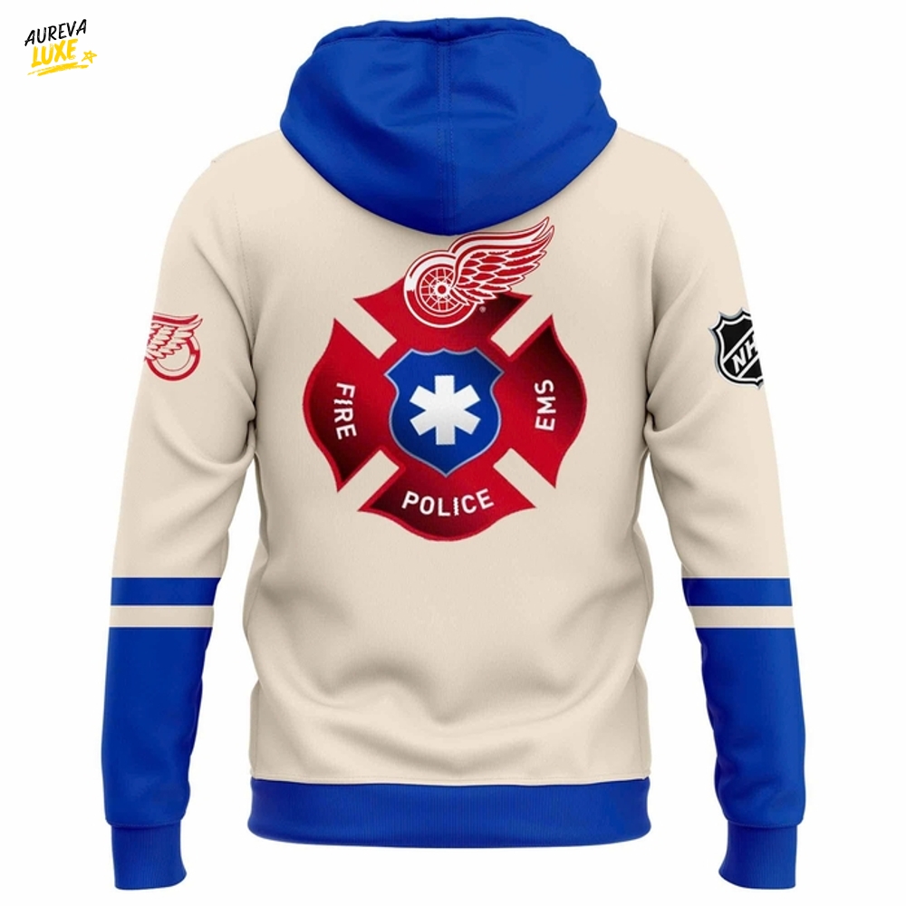 Detroit Red Wings 2025 Hometown Heroes Night Blue Hoodie Detroit Red Wings 2025 Hometown Heroes Night Blue Hoodie