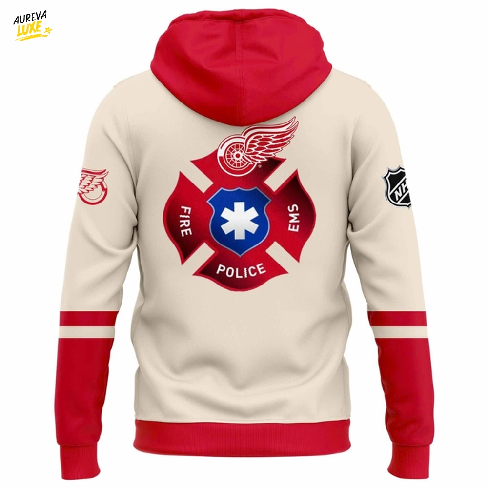 Detroit Red Wings 2025 Hometown Heroes Night Red Hoodie Detroit Red Wings 2025 Hometown Heroes Night Red Hoodie