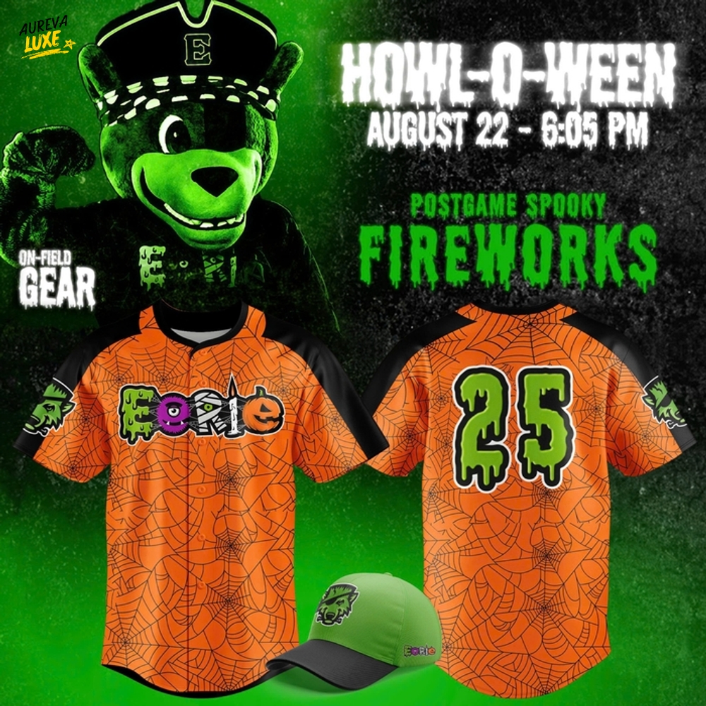 Erie SeaWolves 2025 Howl-o-ween Special Baseball Jersey Erie SeaWolves 2025 Howl-o-ween Special Baseball Jersey