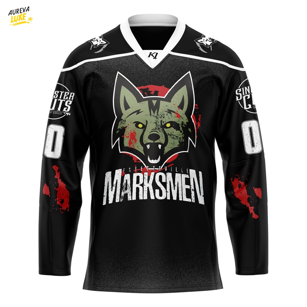 Fayetteville Marksmen Sinister Cuts 2025 Special Hockey Jersey Fayetteville Marksmen Sinister Cuts 2025 Special Hockey Jersey