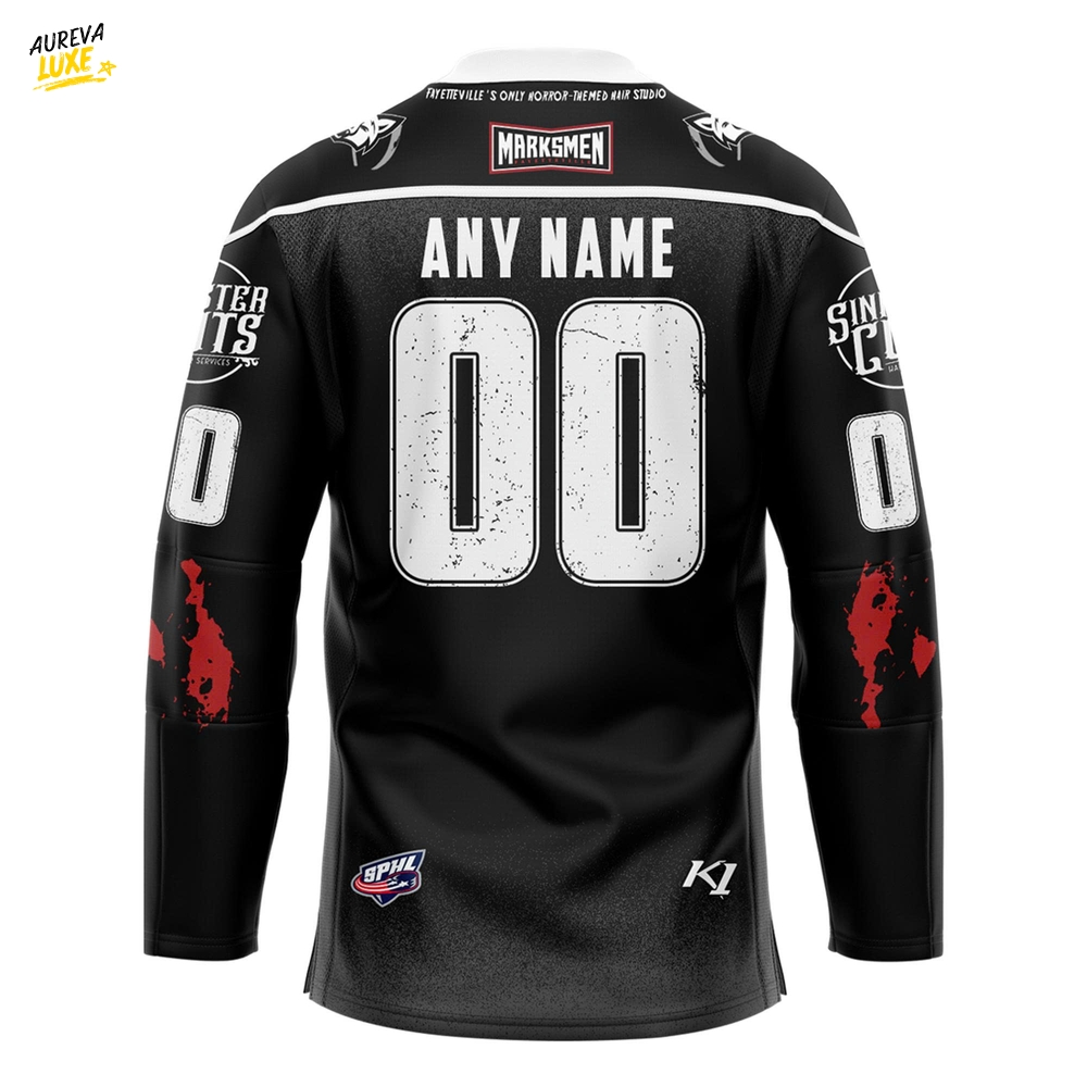 Fayetteville Marksmen Sinister Cuts 2025 Special Hockey Jersey Fayetteville Marksmen Sinister Cuts 2025 Special Hockey Jersey