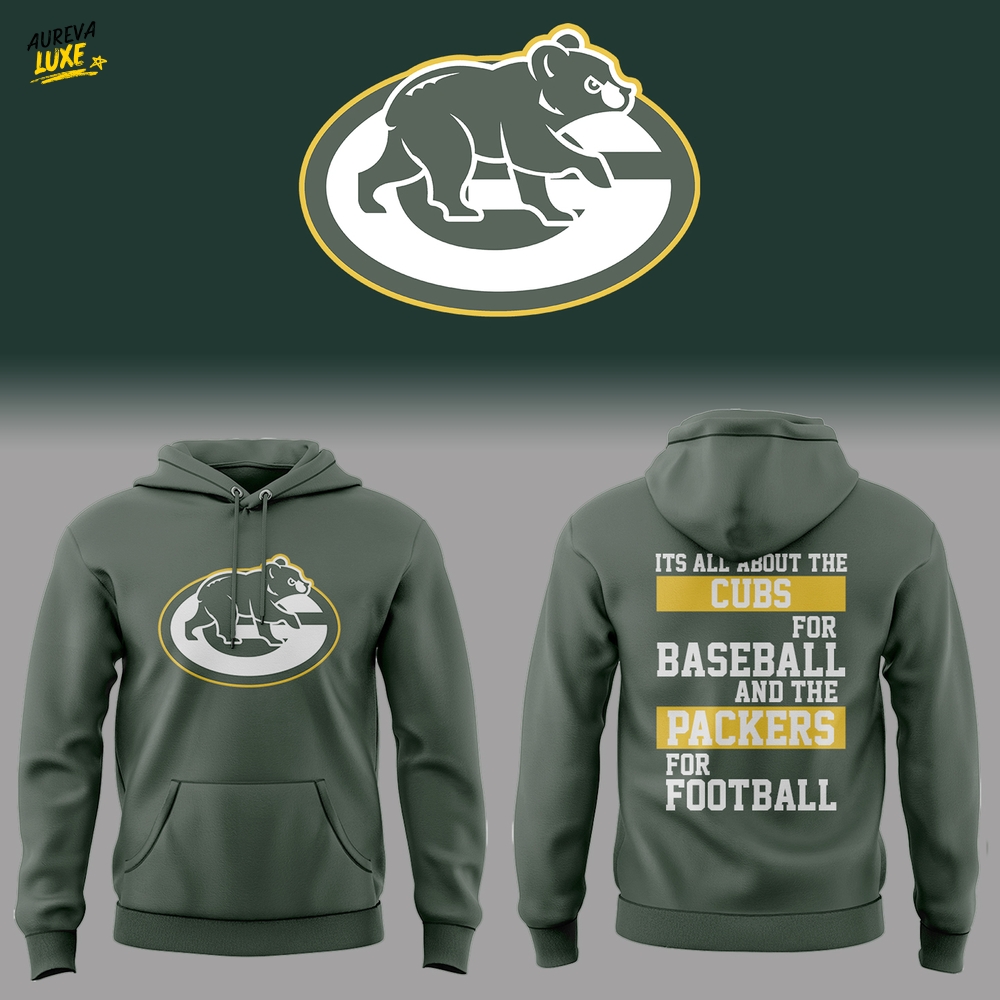 Green Bay Packers x Chicago Cubs Limited Edition 2025 Hoodie Set Green Bay Packers x Chicago Cubs Limited Edition 2025 Hoodie Set
