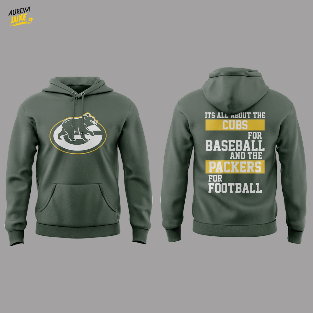 Green Bay Packers x Chicago Cubs Limited Edition 2025 Hoodie Set Green Bay Packers x Chicago Cubs Limited Edition 2025 Hoodie Set