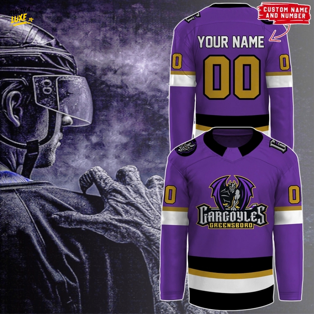 Greensboro Gargoyles Special New 2025 Custom Hockey Jersey Greensboro Gargoyles Special New 2025 Custom Hockey Jersey