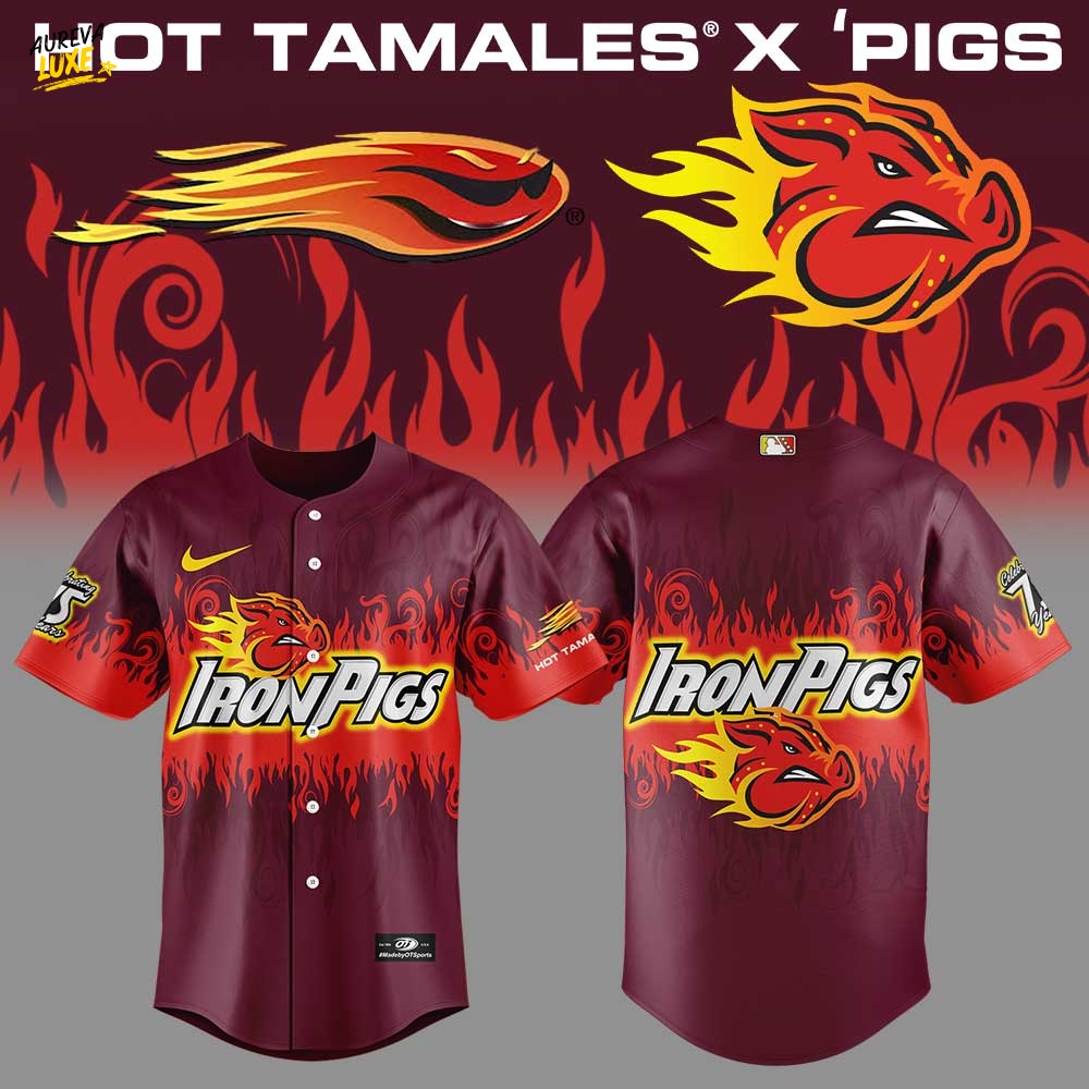 Lehigh Valley IronPigs x Hot Tamales Night 2025 Baseball Jersey Lehigh Valley IronPigs x Hot Tamales Night 2025 Baseball Jersey